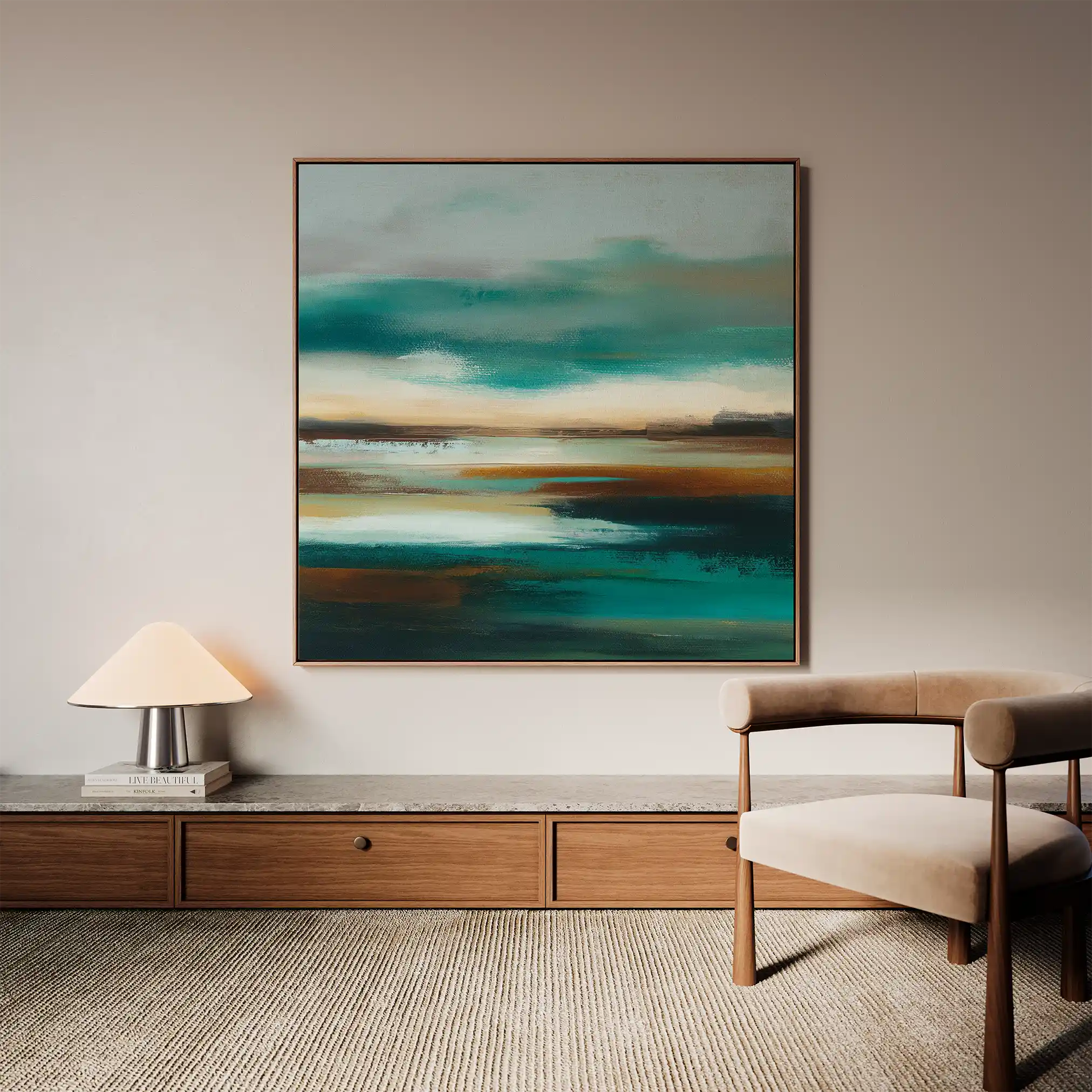 Abstract 774 Canvas Art 60 x 60 cm / Black