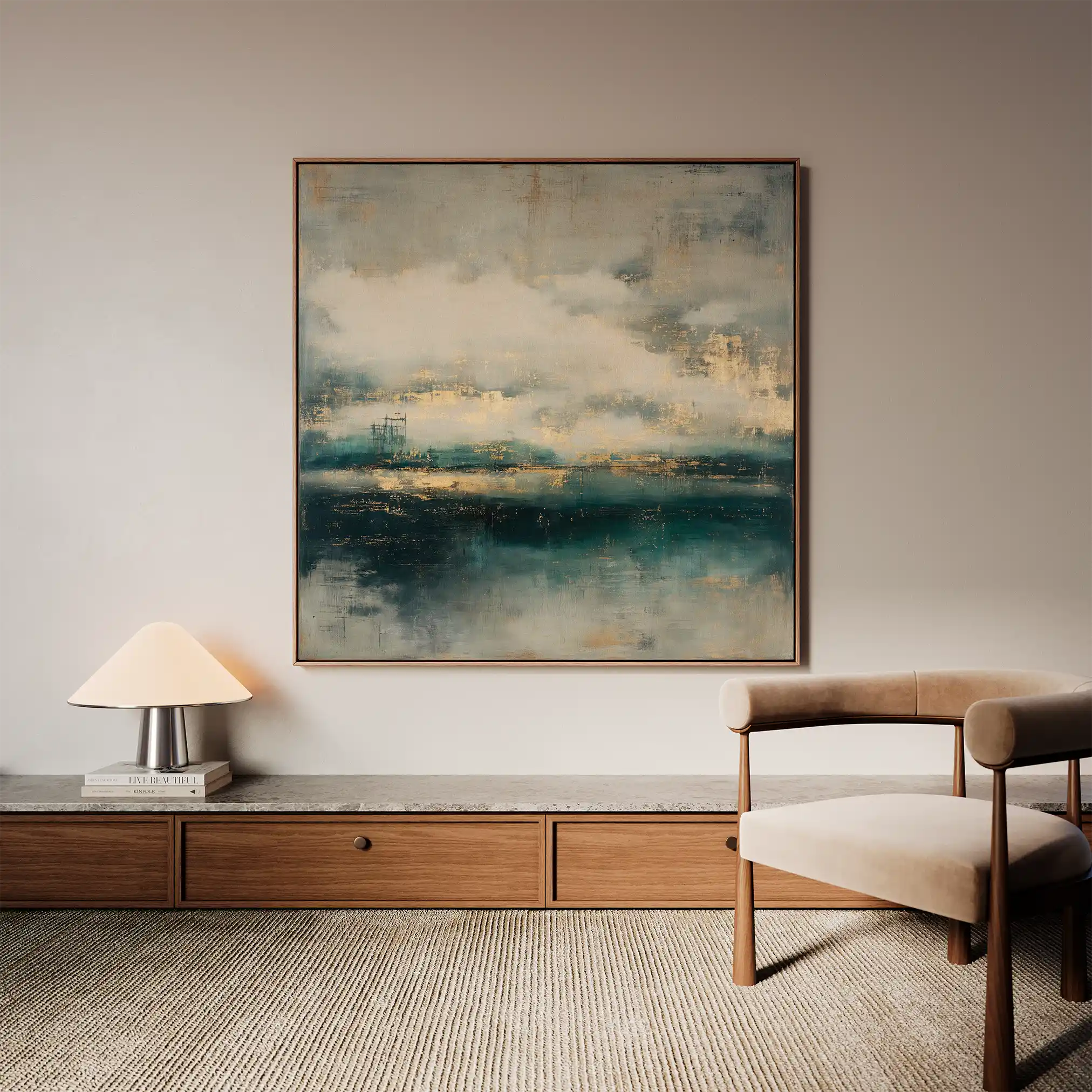 Abstract 778 Canvas Art 60 x 60 cm / Black