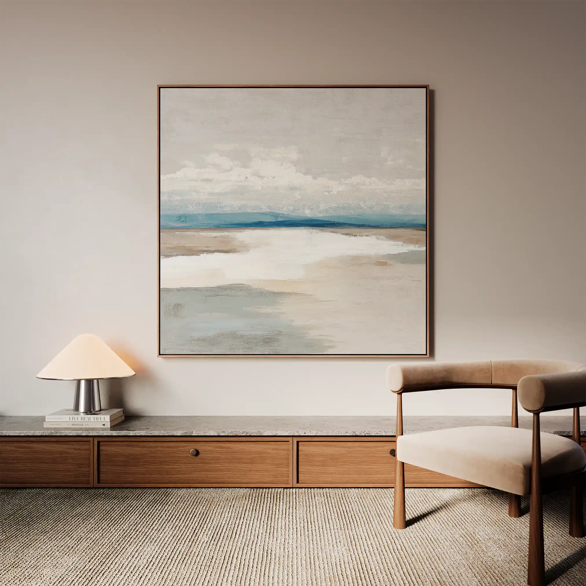 Abstract 780 Canvas Art 60 x 60 cm / Black