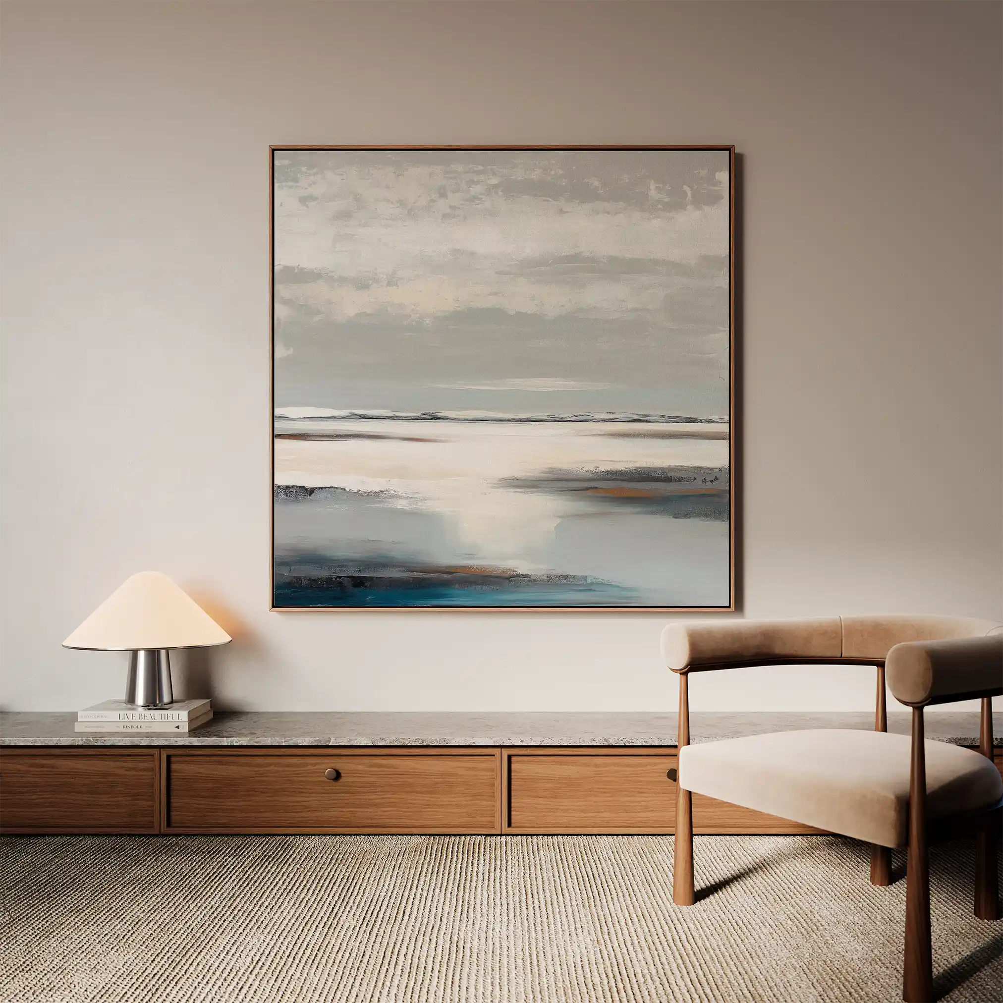 Abstract 781 Canvas Art 60 x 60 cm / Black