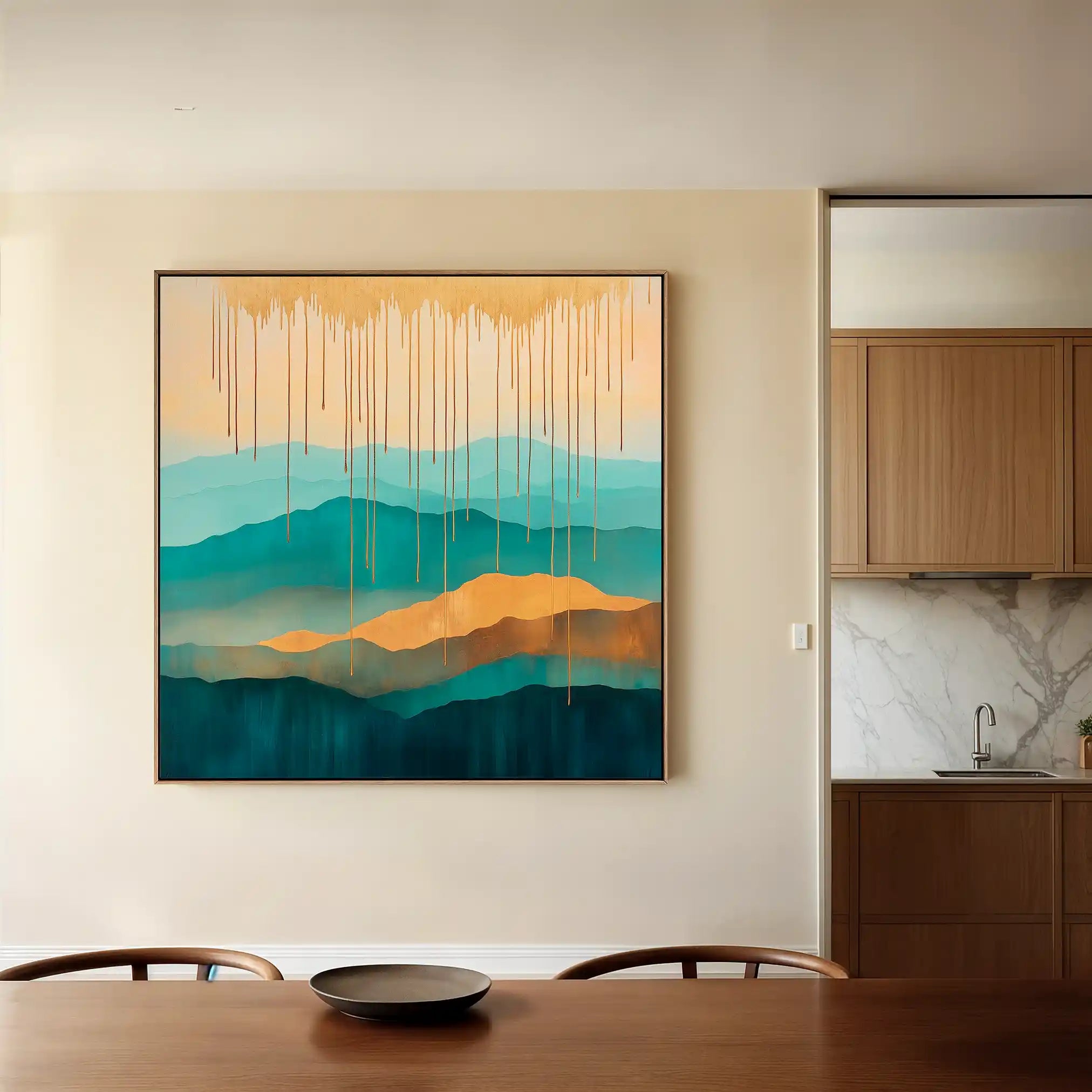 Abstract 785 Canvas Art 60 x 60 cm / Black