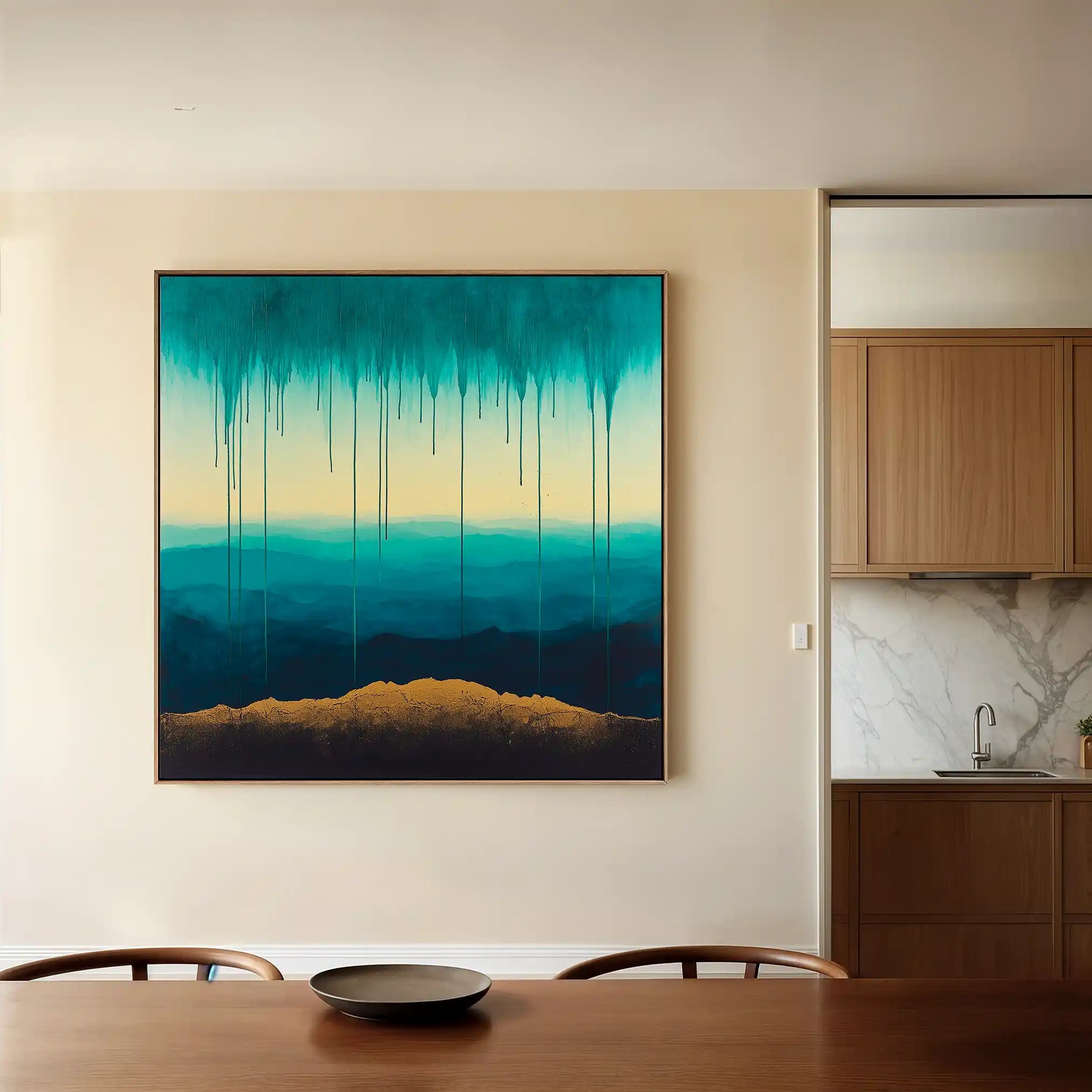 Abstract 786 Canvas Art 60 x 60 cm / Black