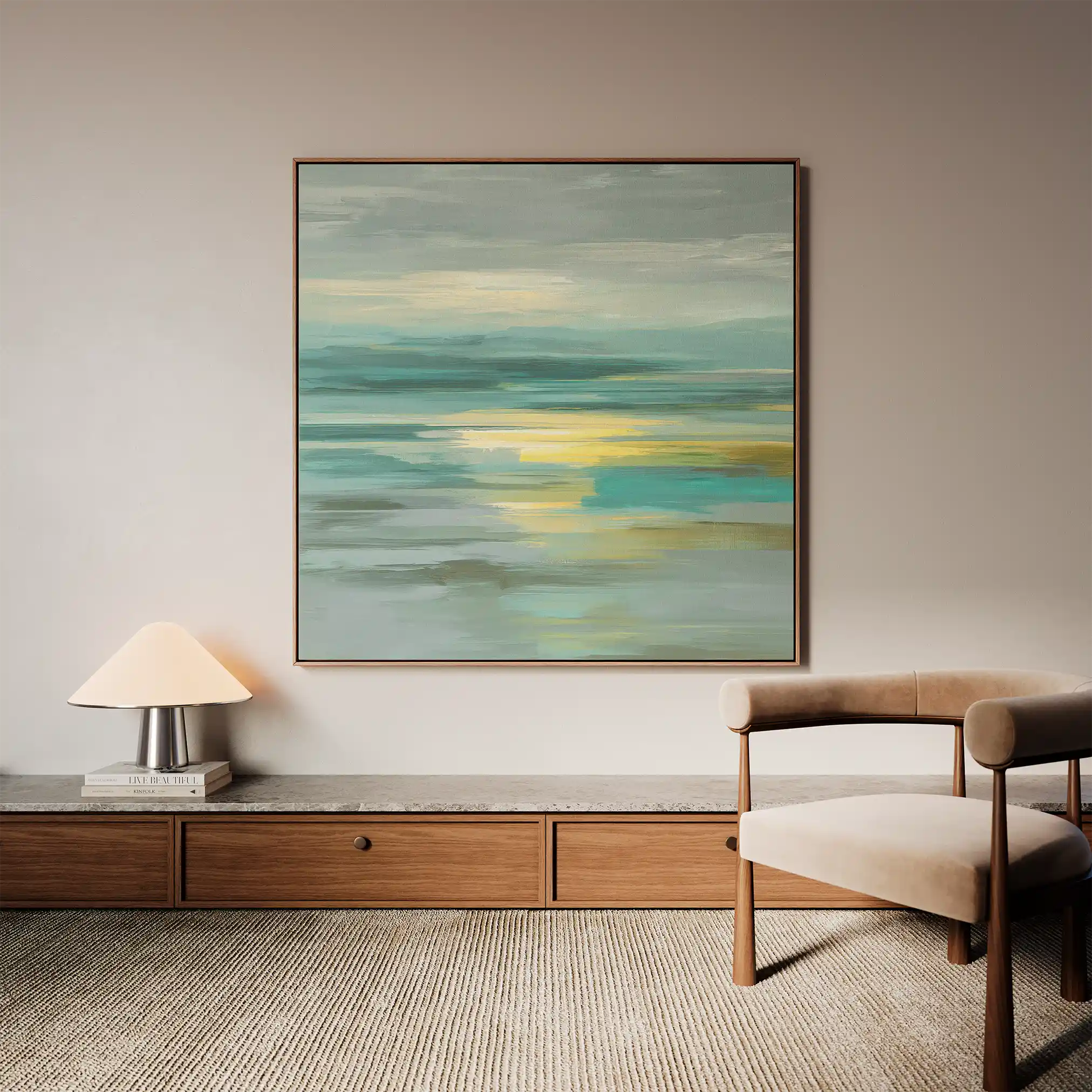 Abstract 787 Canvas Art 60 x 60 cm / Black