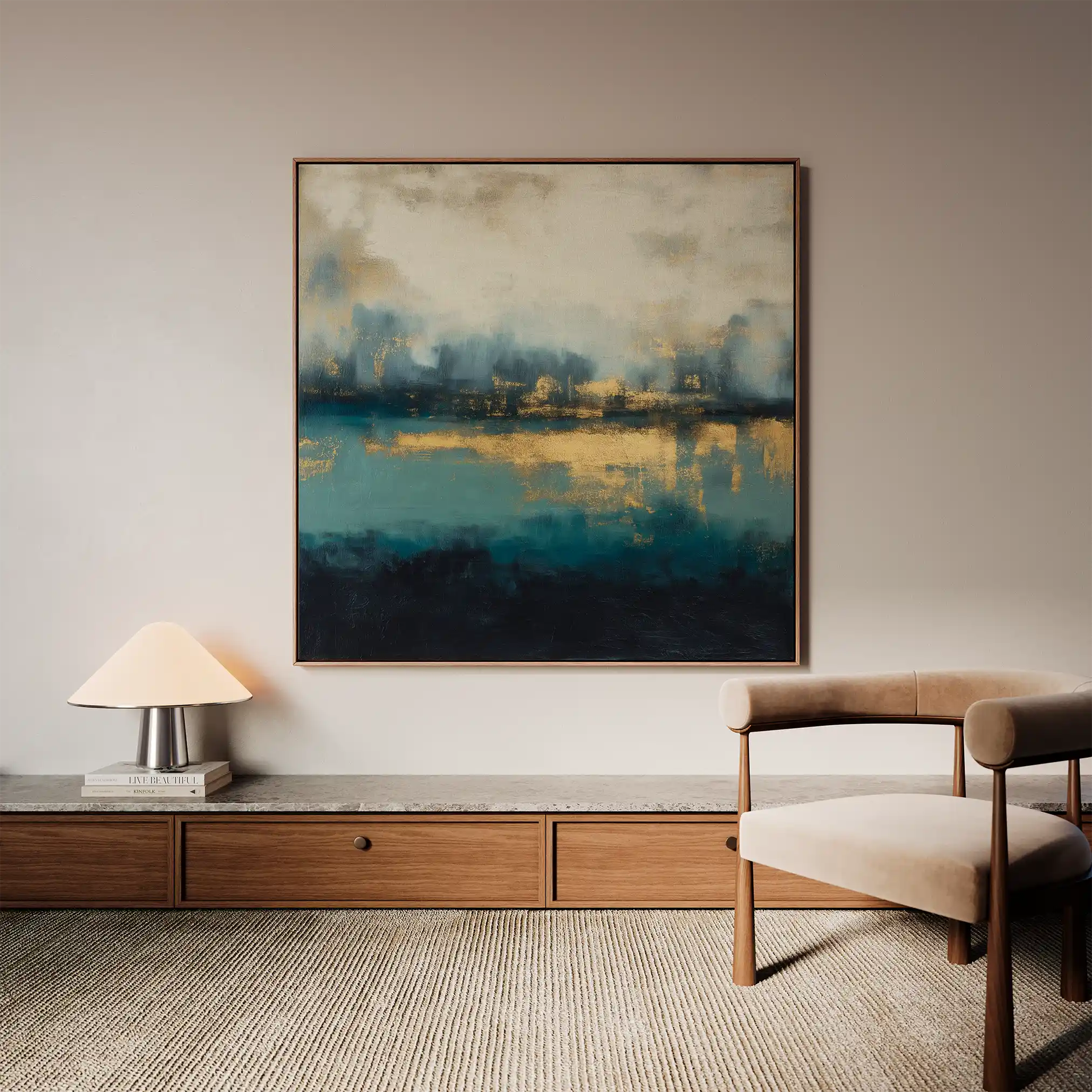 Abstract 789 Canvas Art 60 x 60 cm / Black