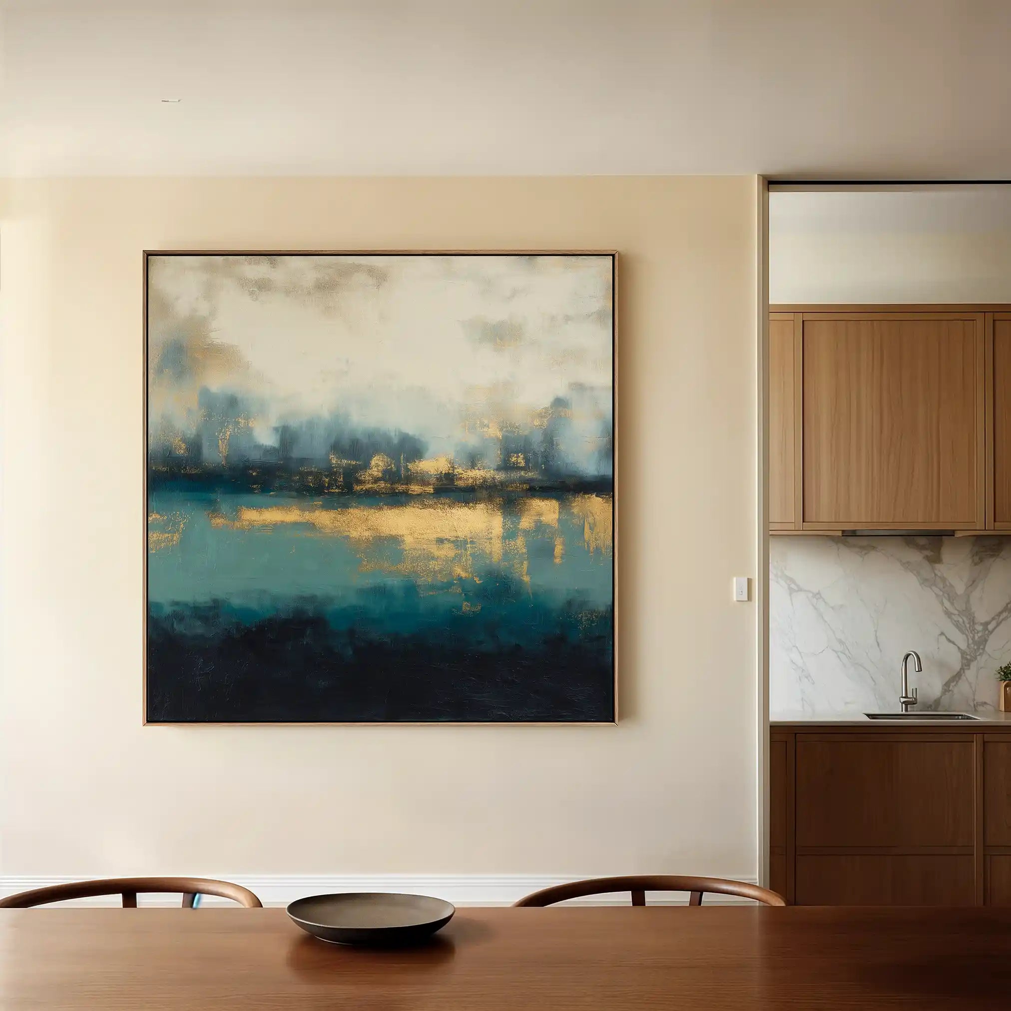 Abstract 789 Canvas Art 60 x 60 cm / Black