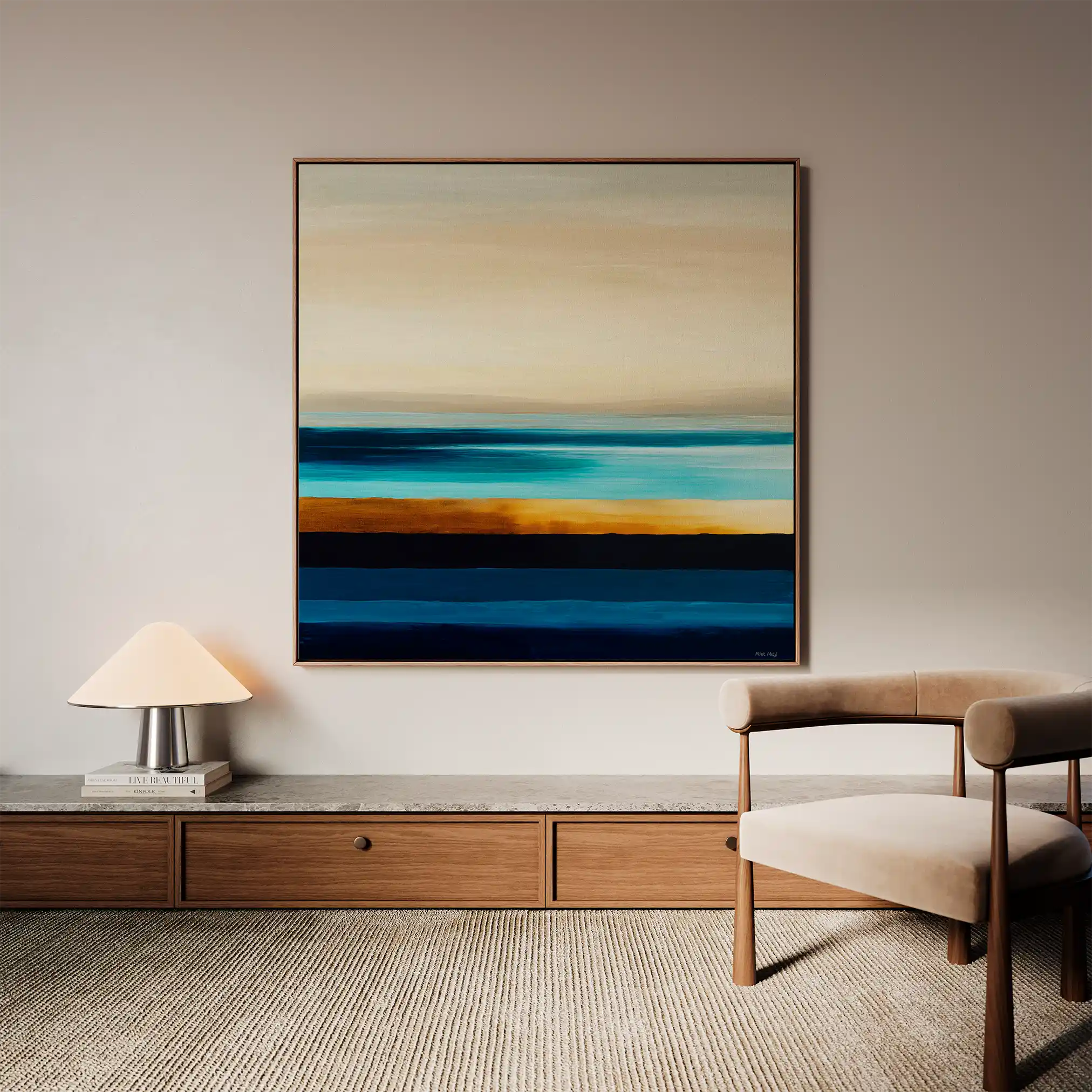 Abstract 792 Canvas Art 60 x 60 cm / Black