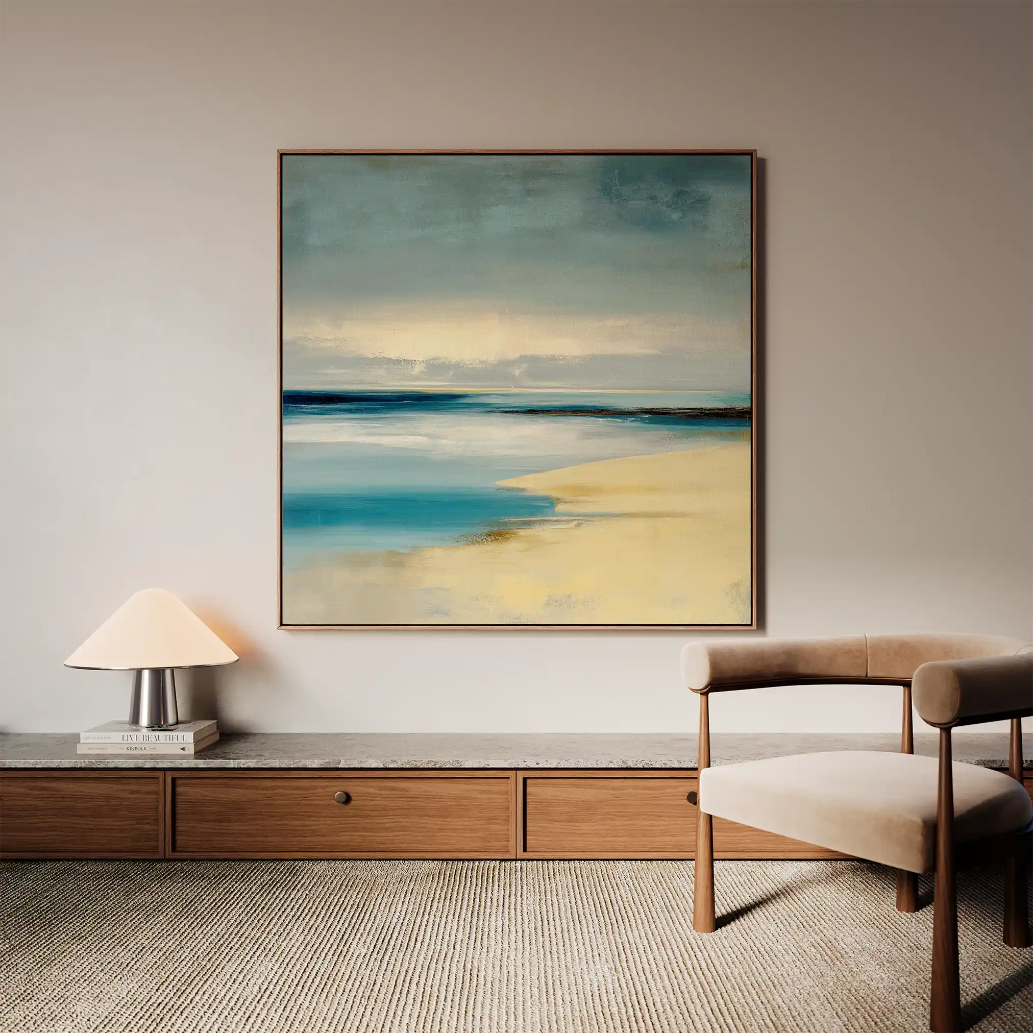 Abstract 799 Canvas Art 60 x 60 cm / Black