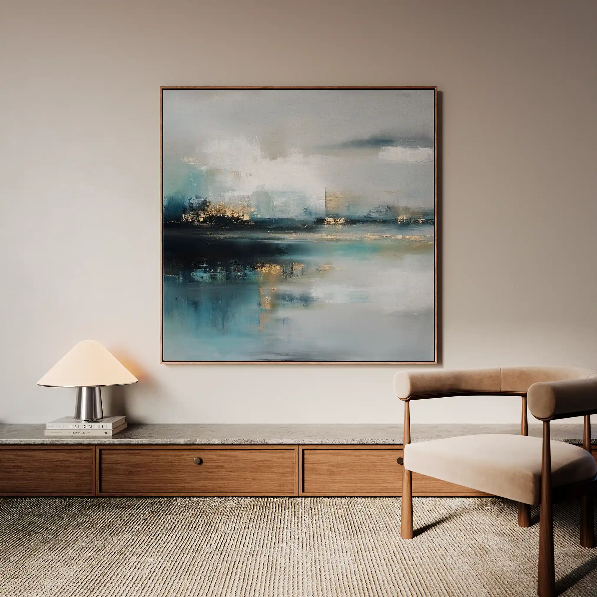 Abstract 800 Canvas Art 60 x 60 cm / Black