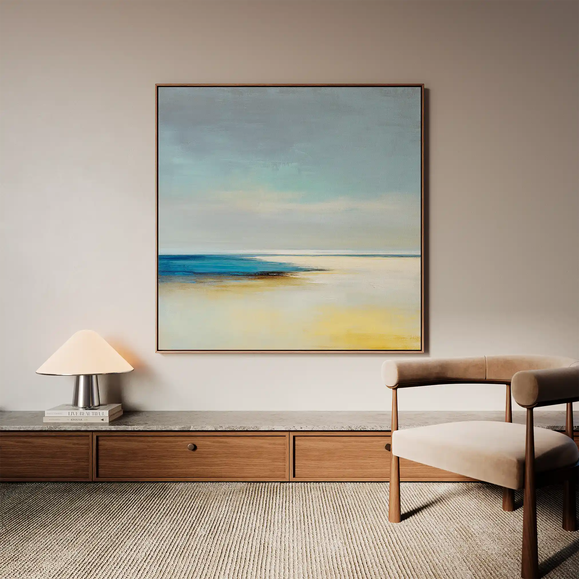 Abstract 801 Canvas Art 60 x 60 cm / Black