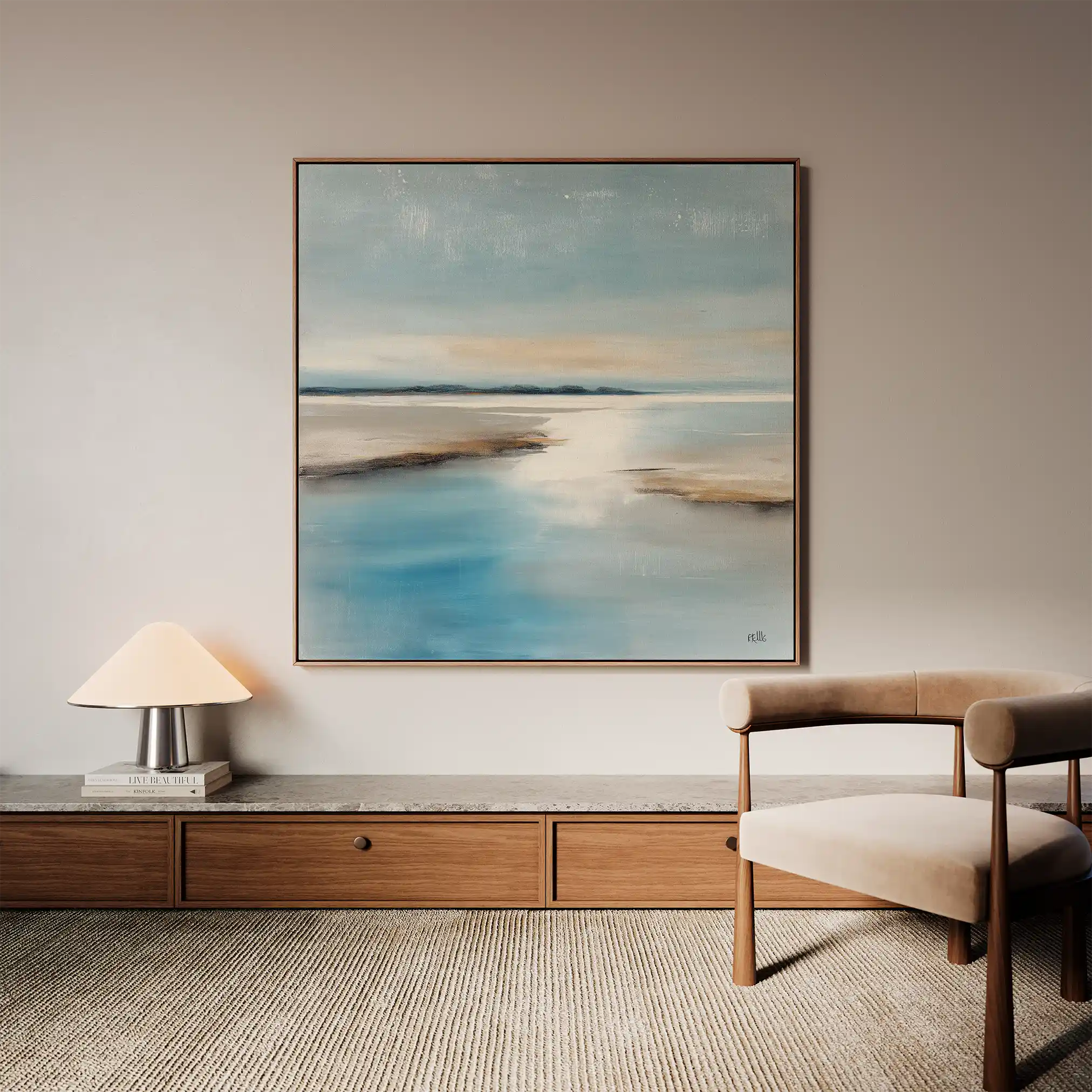 Abstract 803 Canvas Art 60 x 60 cm / Black