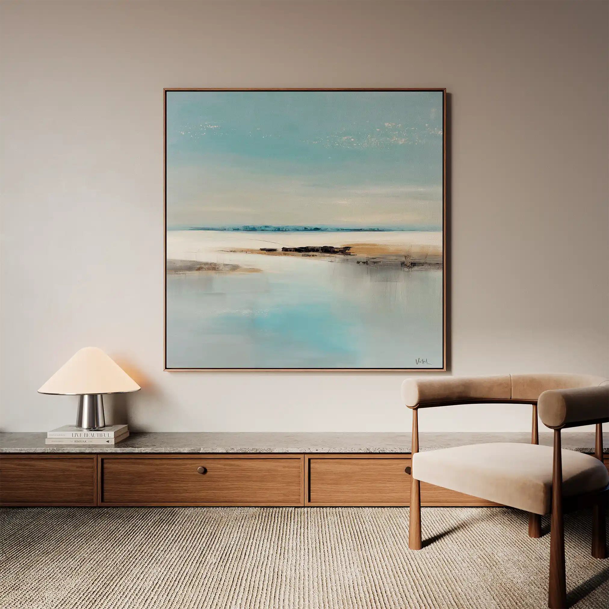 Abstract 804 Canvas Art 60 x 60 cm / Black