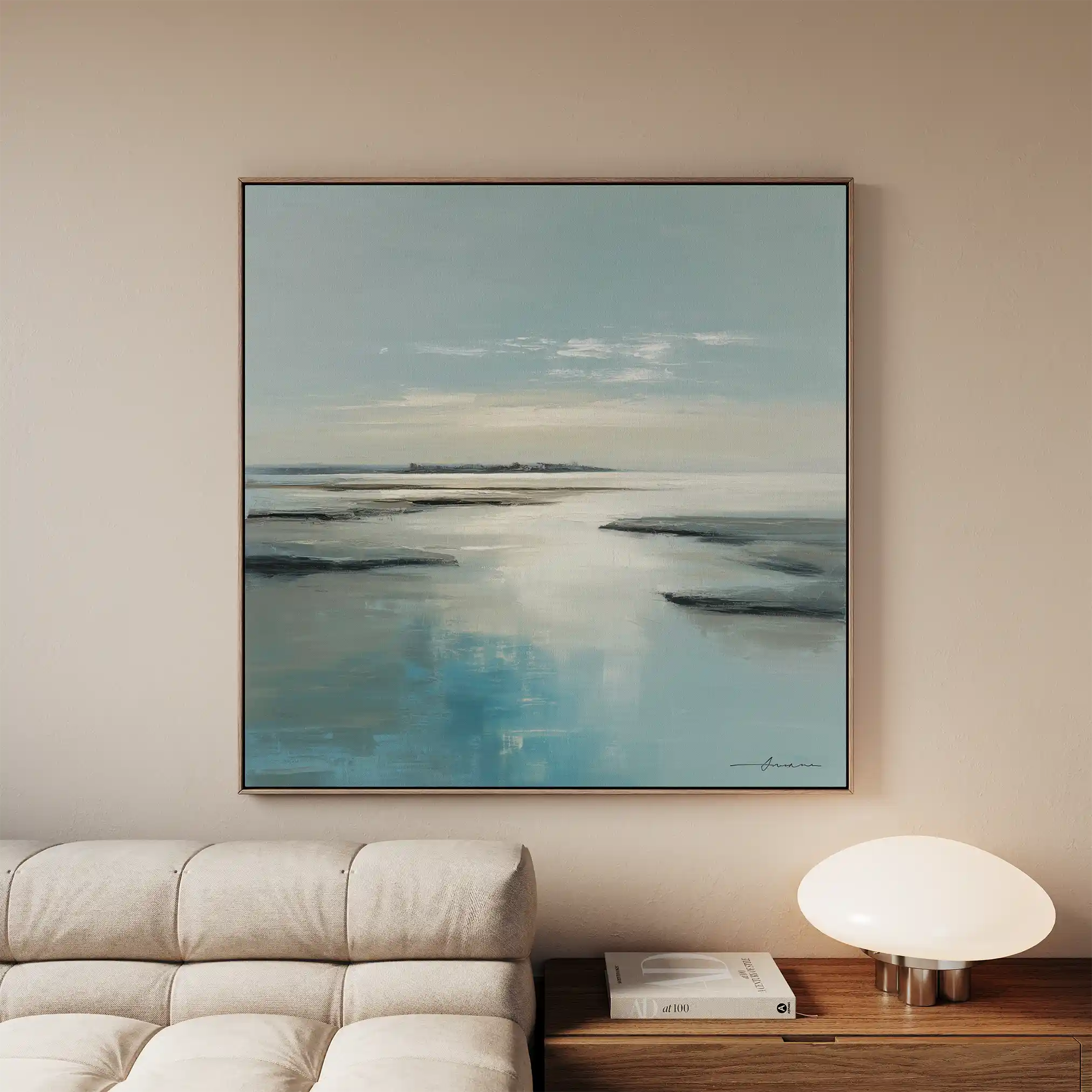 Abstract 805 Canvas Art 60 x 60 cm / Black