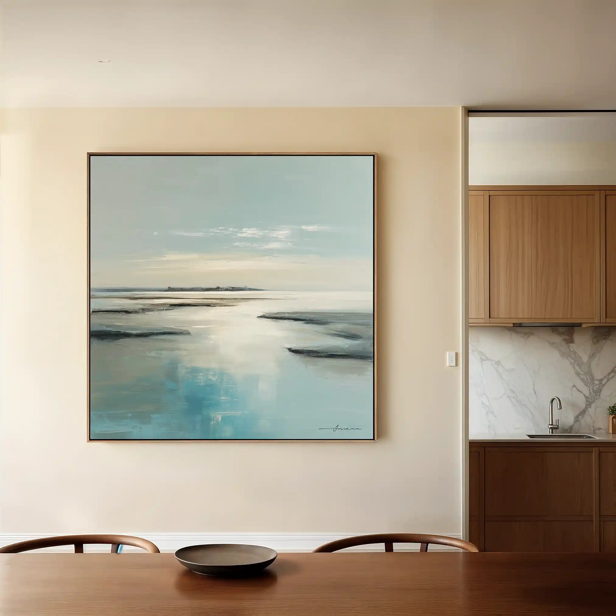 Abstract 805 Canvas Art 60 x 60 cm / Black