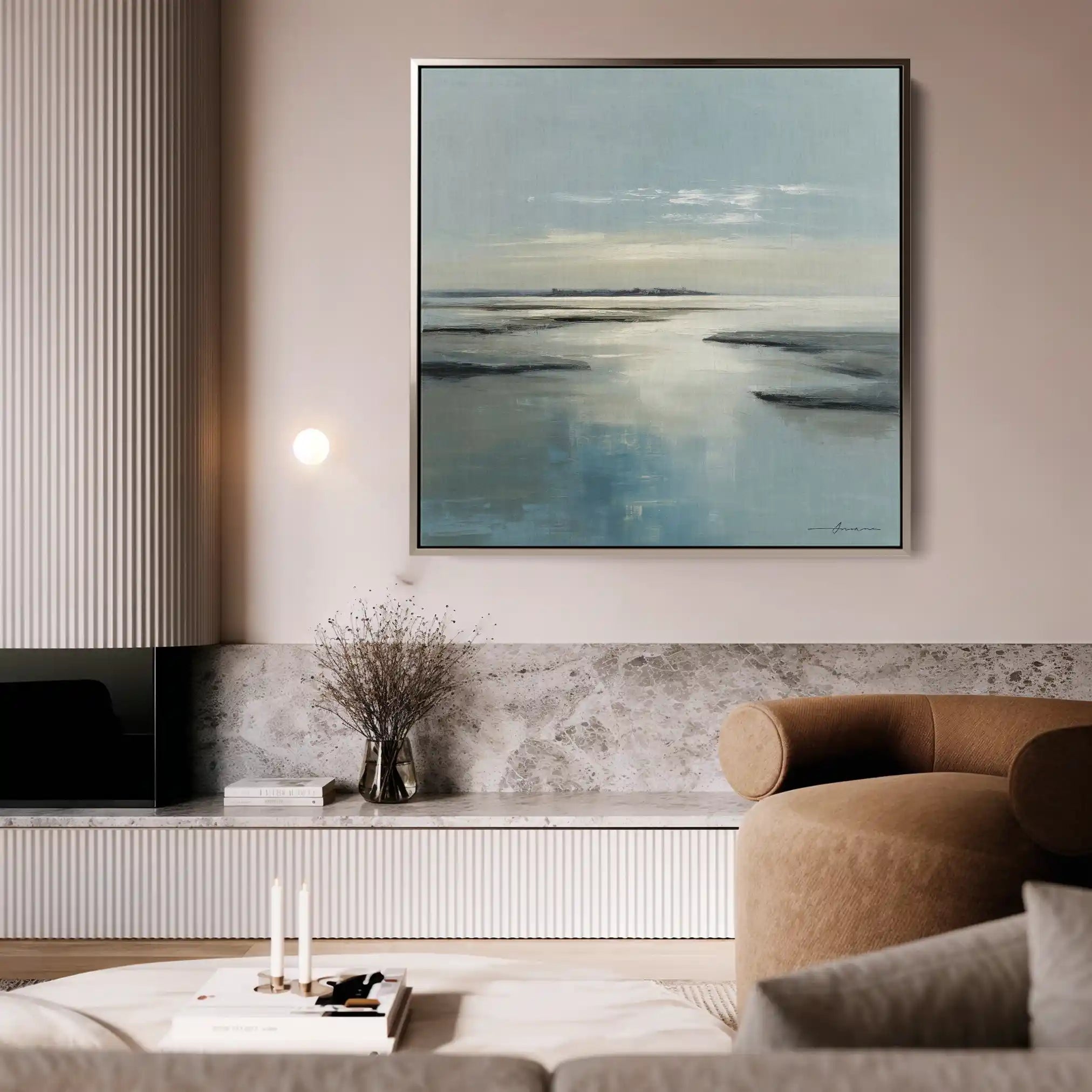 Abstract 805 Canvas Art 60 x 60 cm / Black