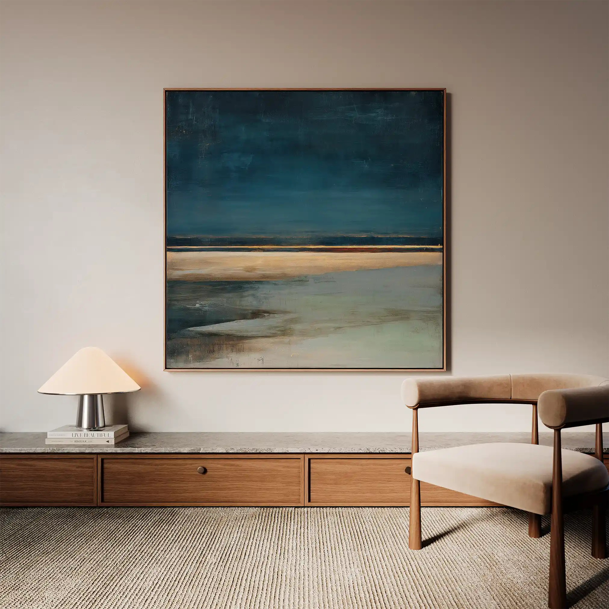 Abstract 806 Canvas Art 60 x 60 cm / Black