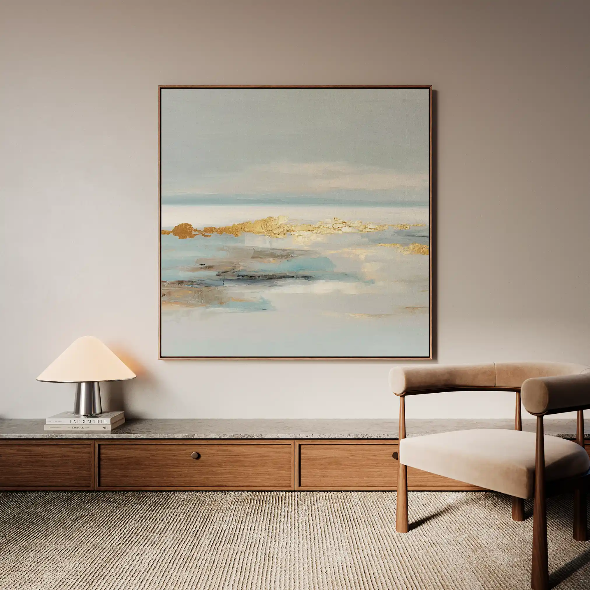 Abstract 810 Canvas Art 60 x 60 cm / Black