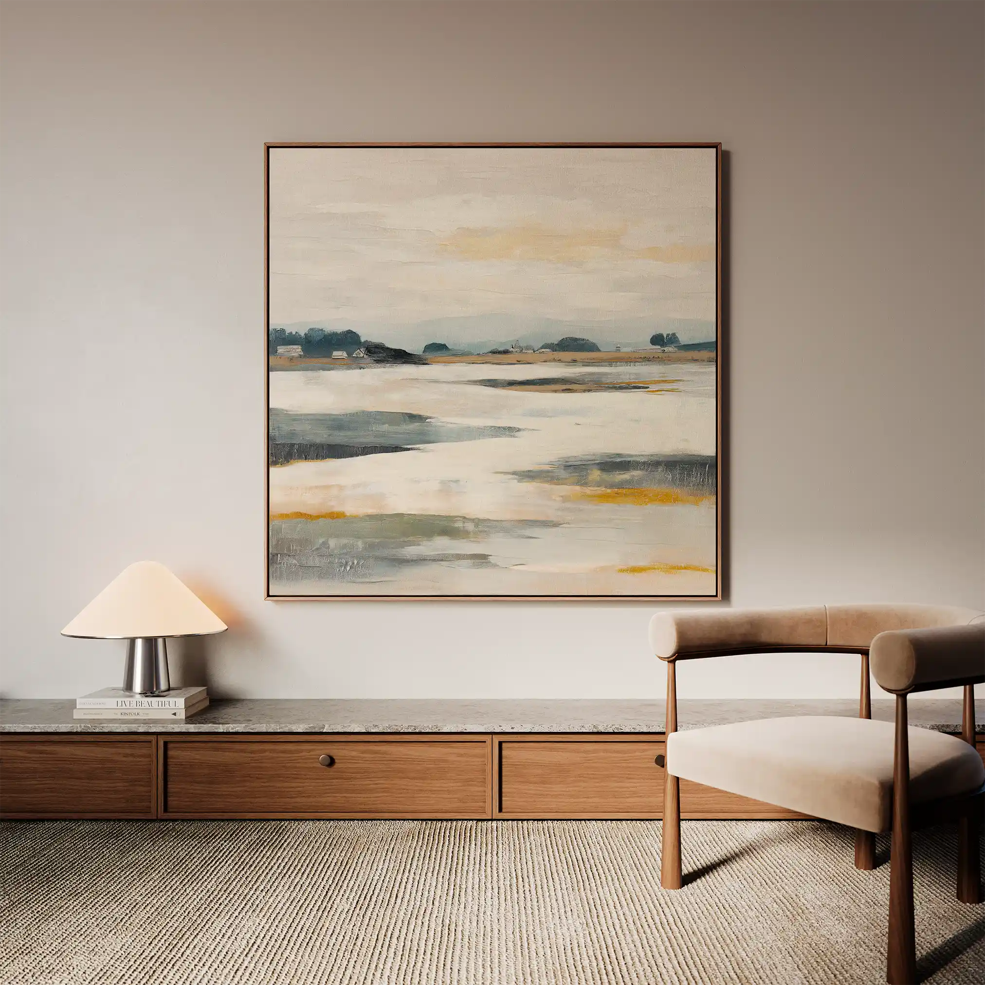 Abstract 811 Canvas Art 60 x 60 cm / Black