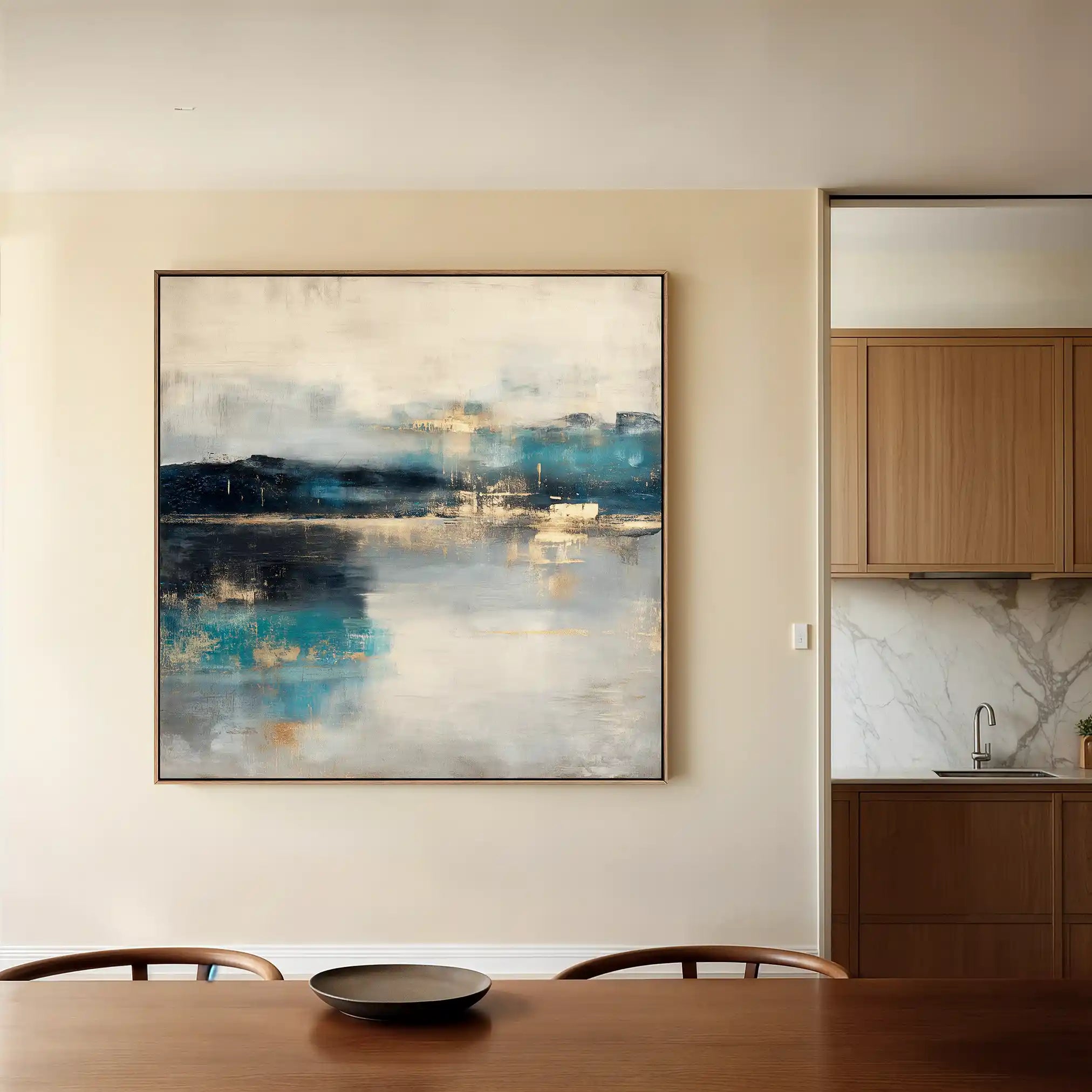 Abstract 812 Canvas Art 60 x 60 cm / Black