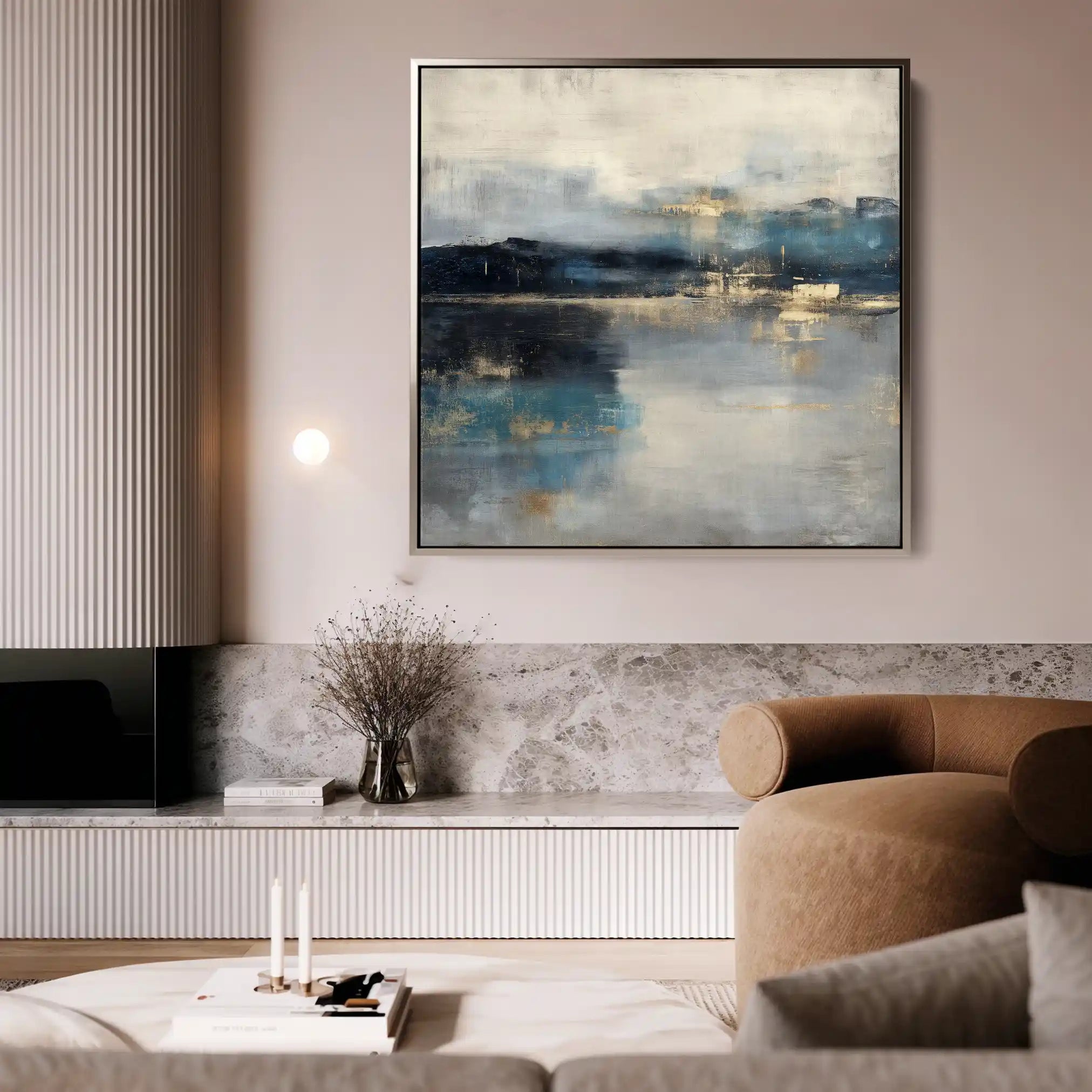 Abstract 812 Canvas Art 60 x 60 cm / Black