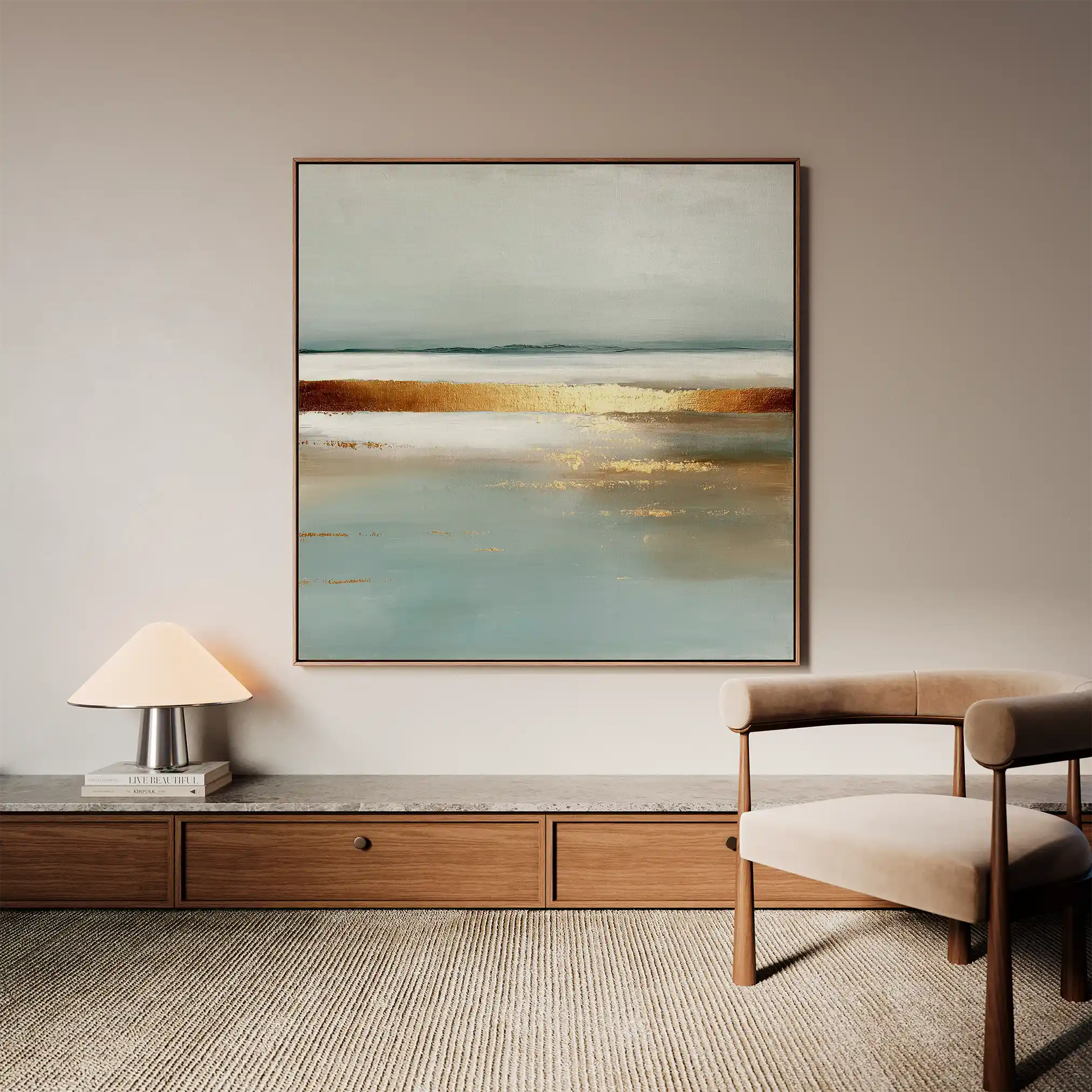 Abstract 813 Canvas Art 60 x 60 cm / Black