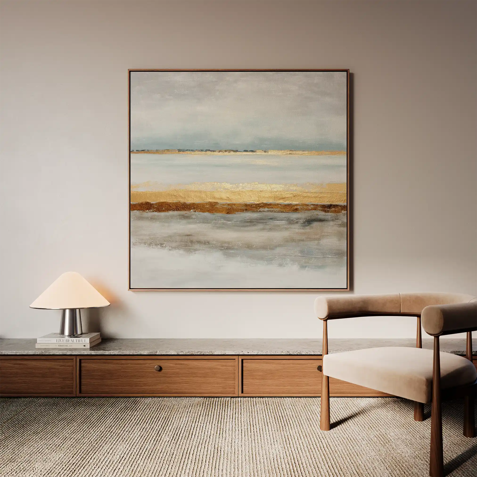 Abstract 814 Canvas Art 60 x 60 cm / Black