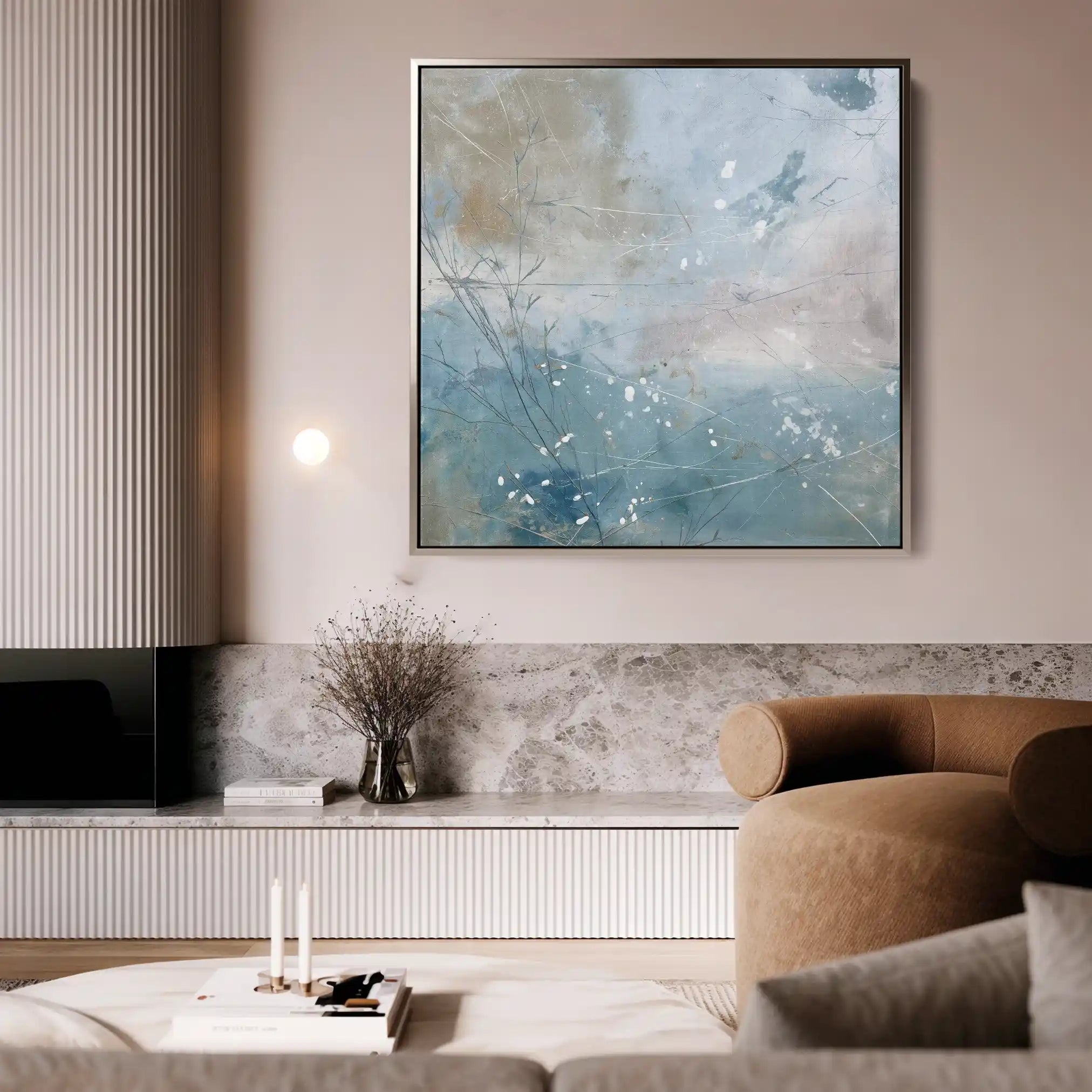 Abstract 816 Canvas Art 60 x 60 cm / Black