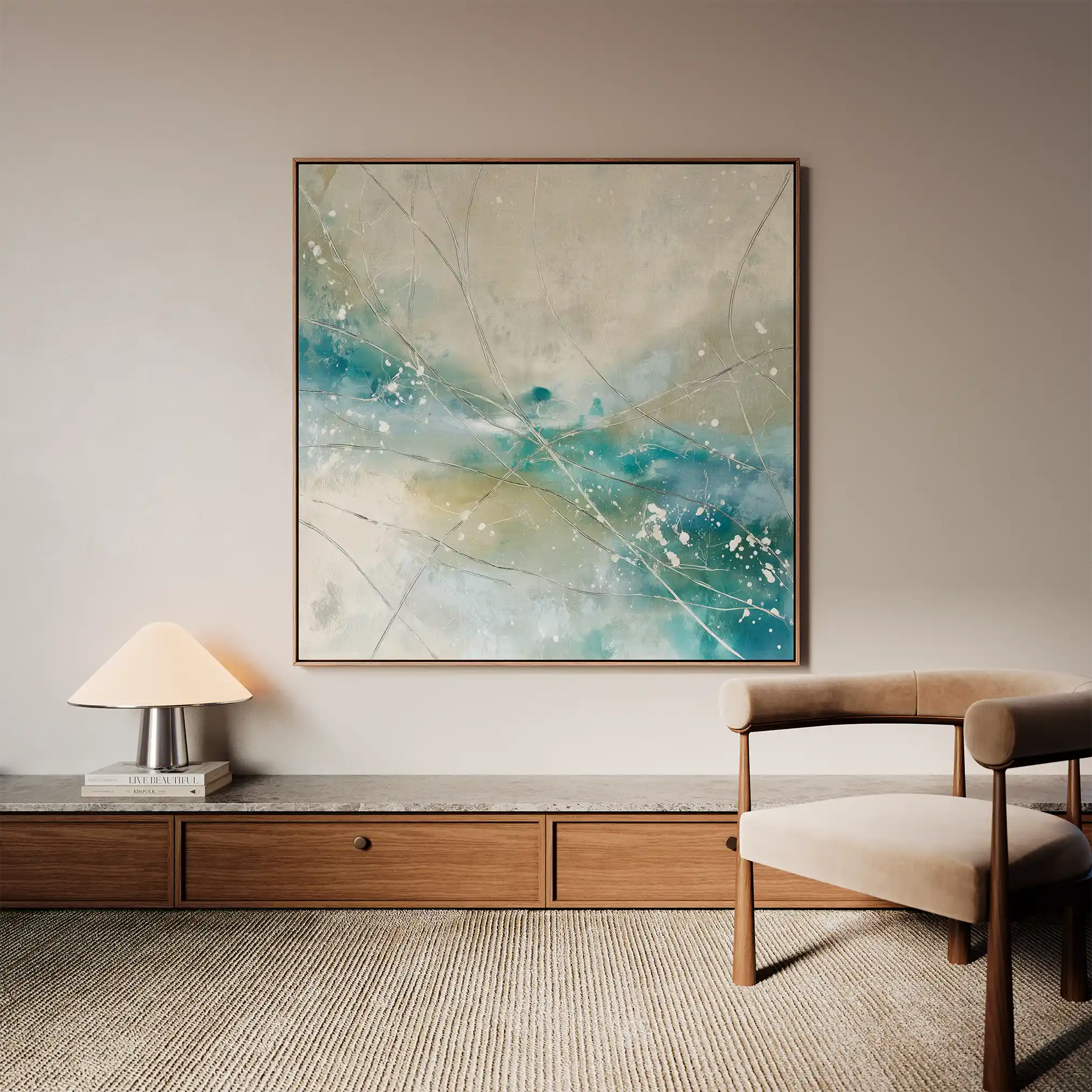 Abstract 817 Canvas Art 60 x 60 cm / Black