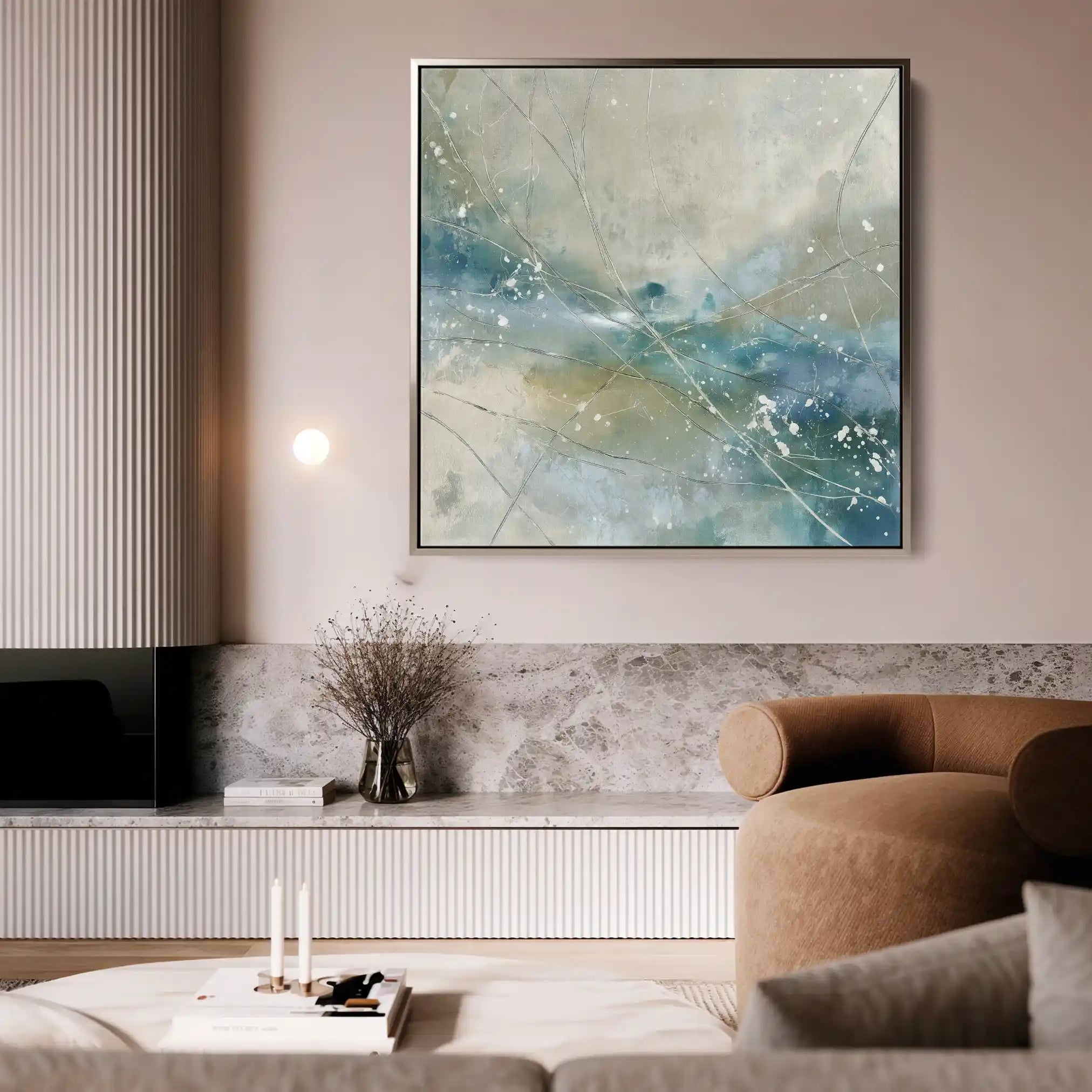 Abstract 817 Canvas Art 60 x 60 cm / Black