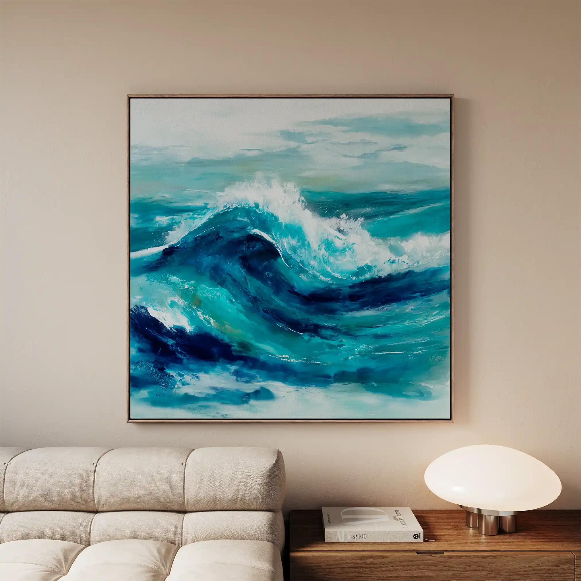 Abstract 820 Canvas Art 60 x 60 cm / Black