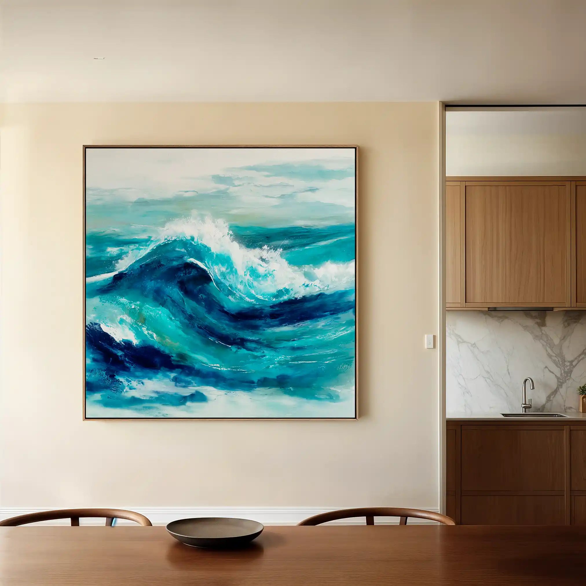 Abstract 820 Canvas Art 60 x 60 cm / Black