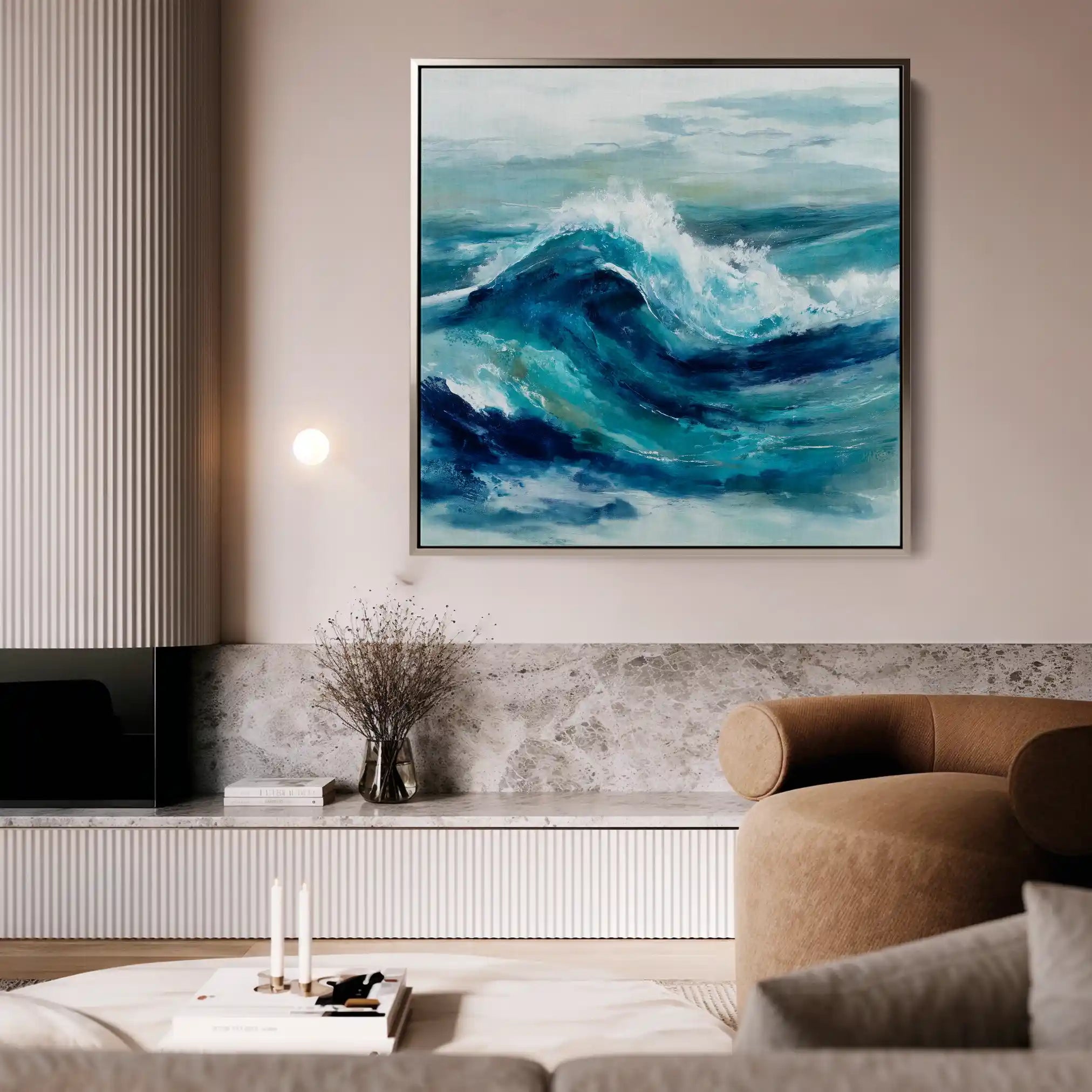 Abstract 820 Canvas Art 60 x 60 cm / Black