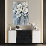 Floral 820 Canvas Art 60 x 40 cm / Black