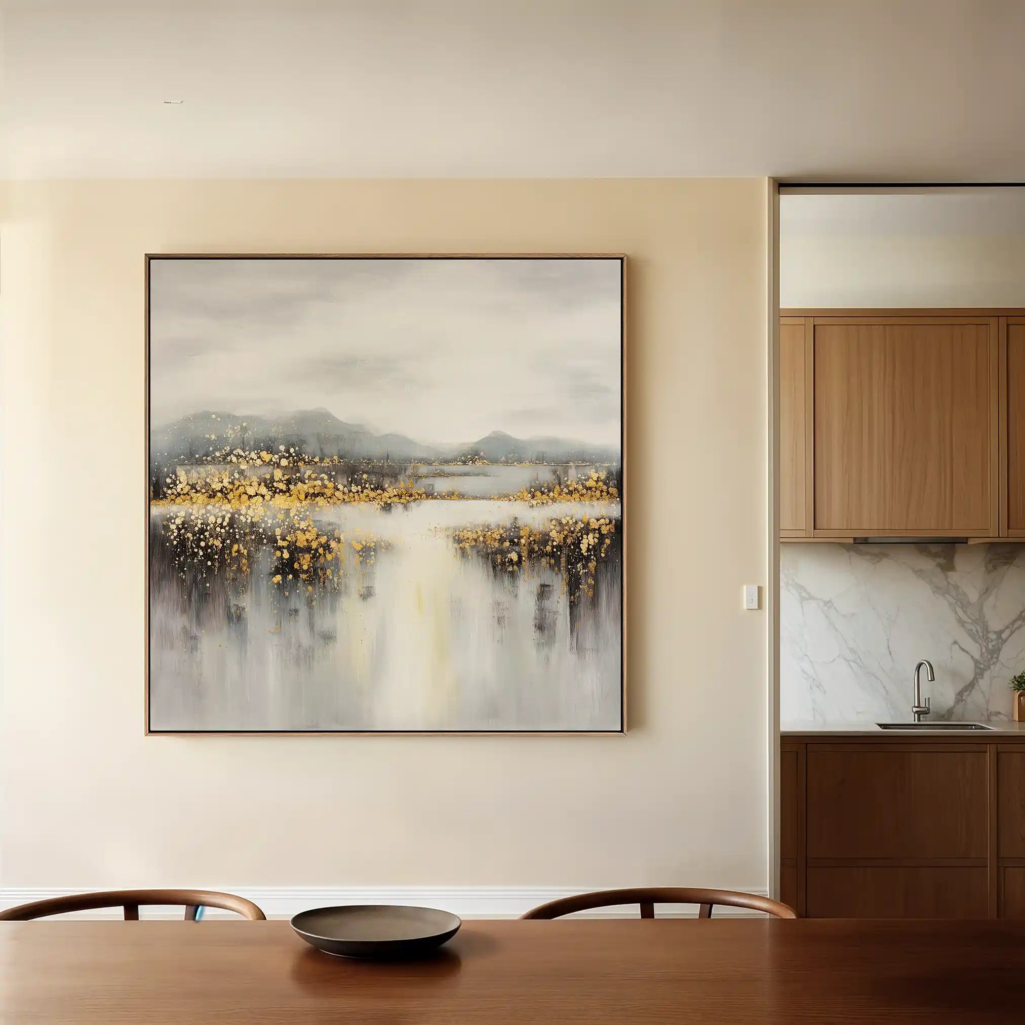 Abstract 821 Canvas Art 60 x 60 cm / Black