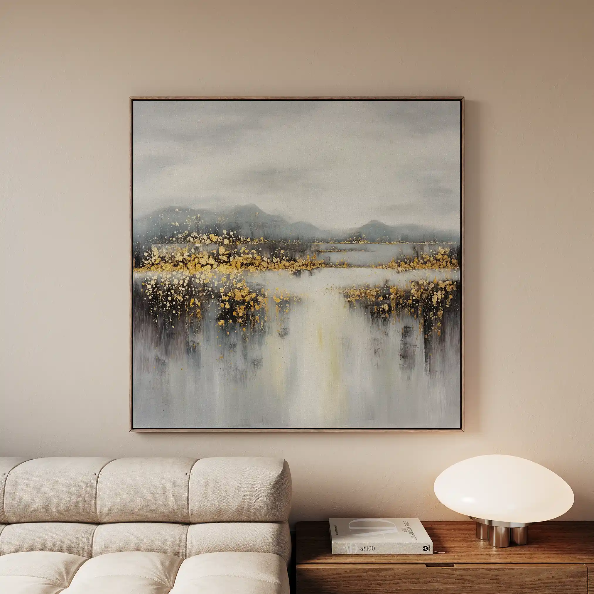 Abstract 821 Canvas Art 60 x 60 cm / Black