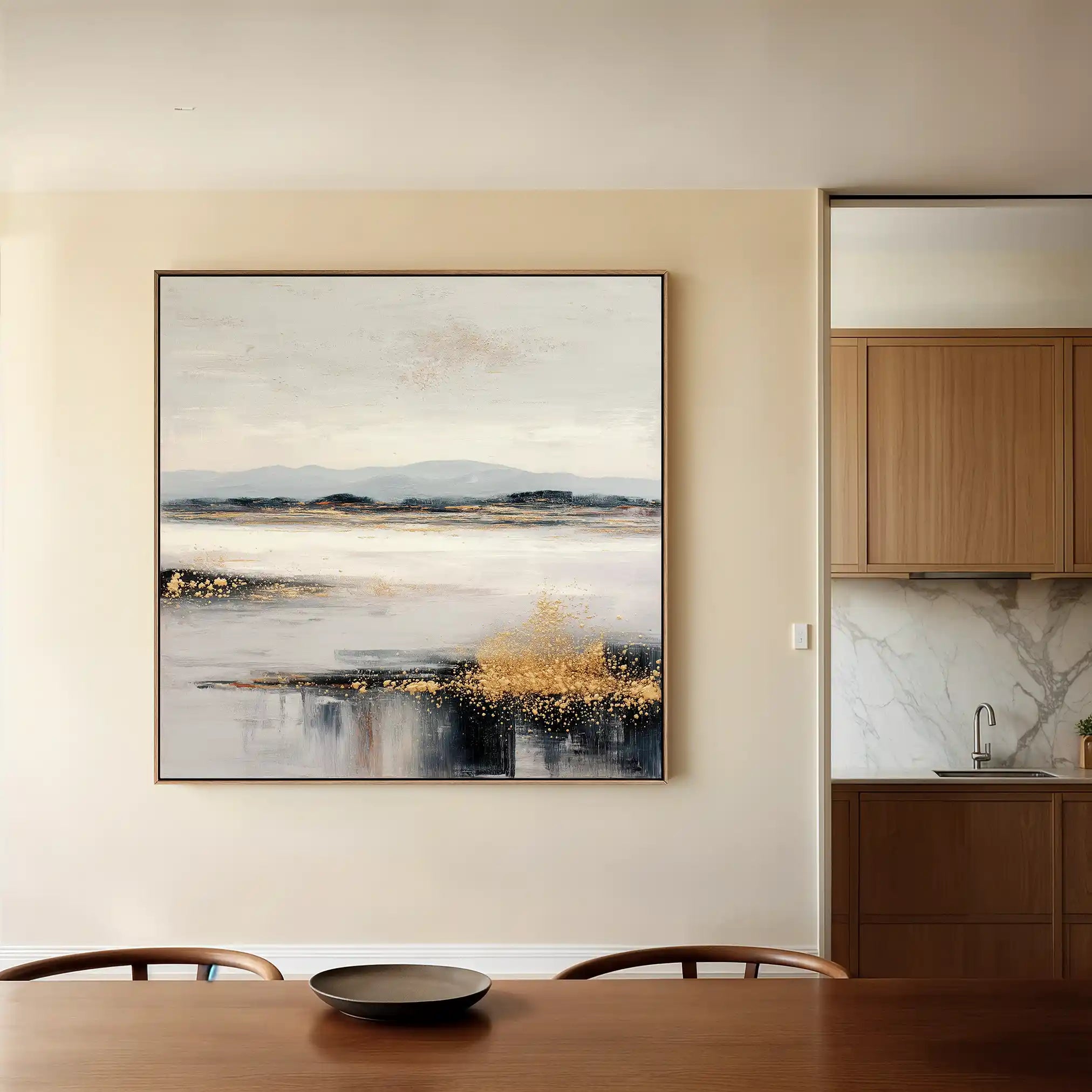 Abstract 822 Canvas Art 60 x 60 cm / Black