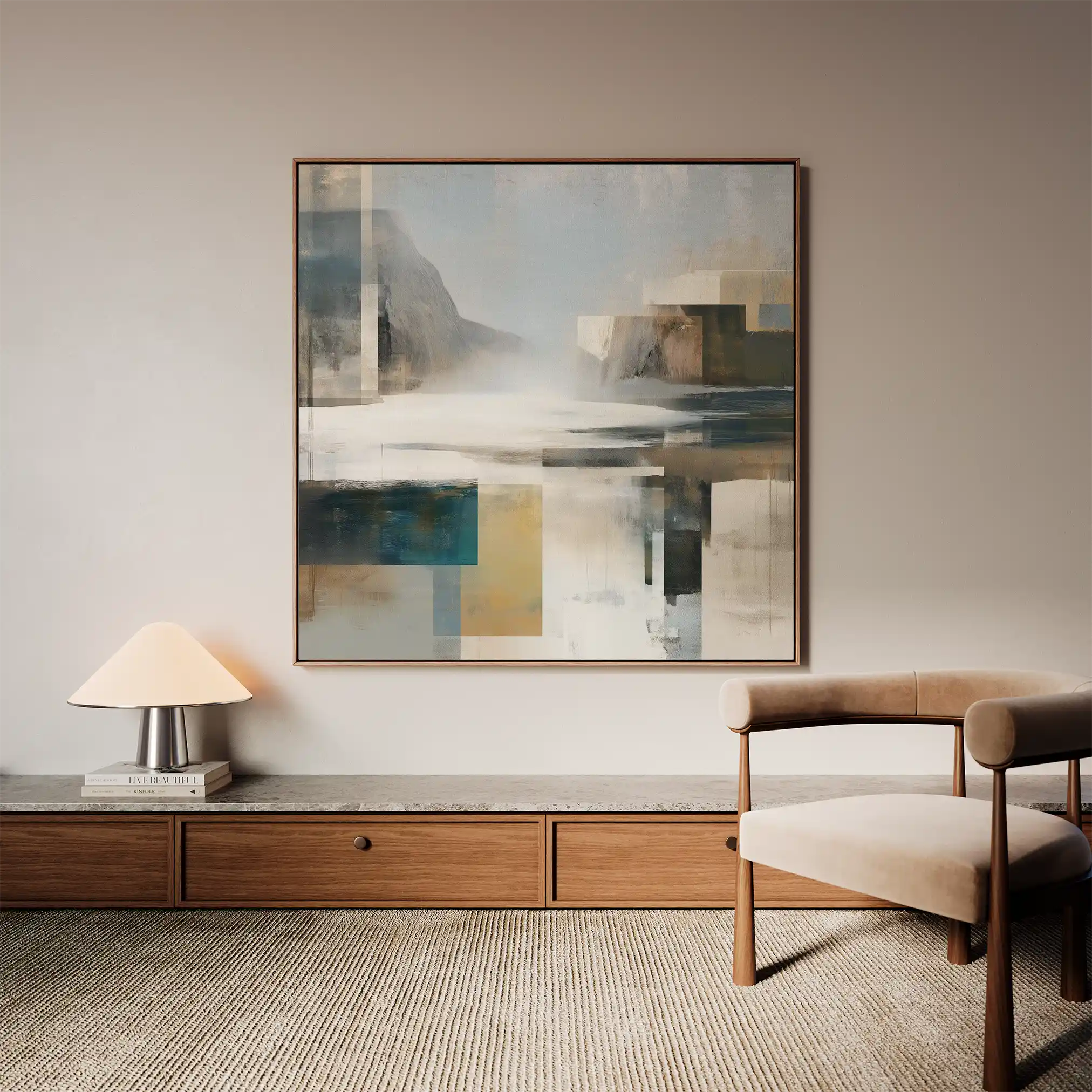 Abstract 823 Canvas Art 60 x 60 cm / Black