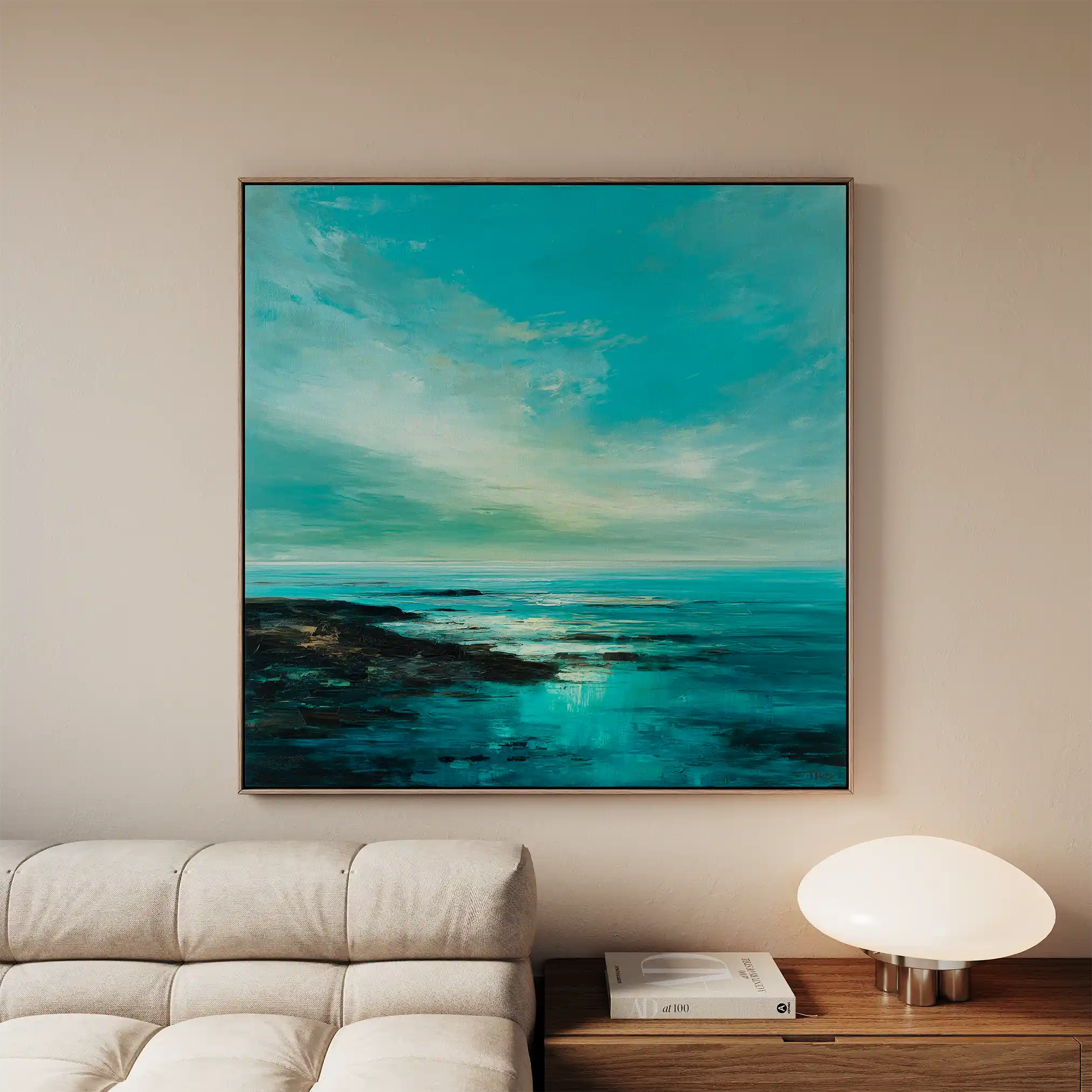 Abstract 824 Canvas Art 60 x 60 cm / Black