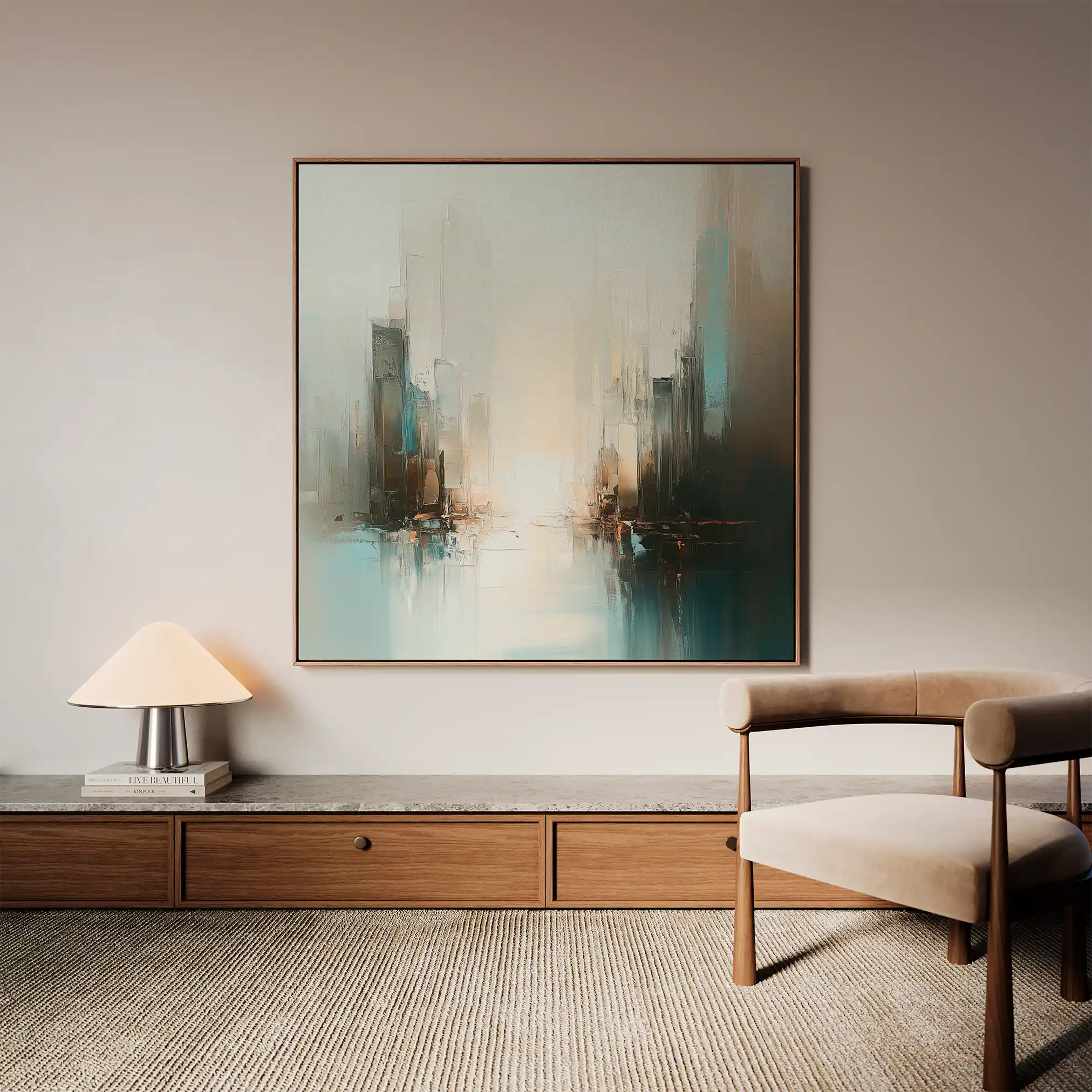 Abstract 825 Canvas Art 60 x 60 cm / Black