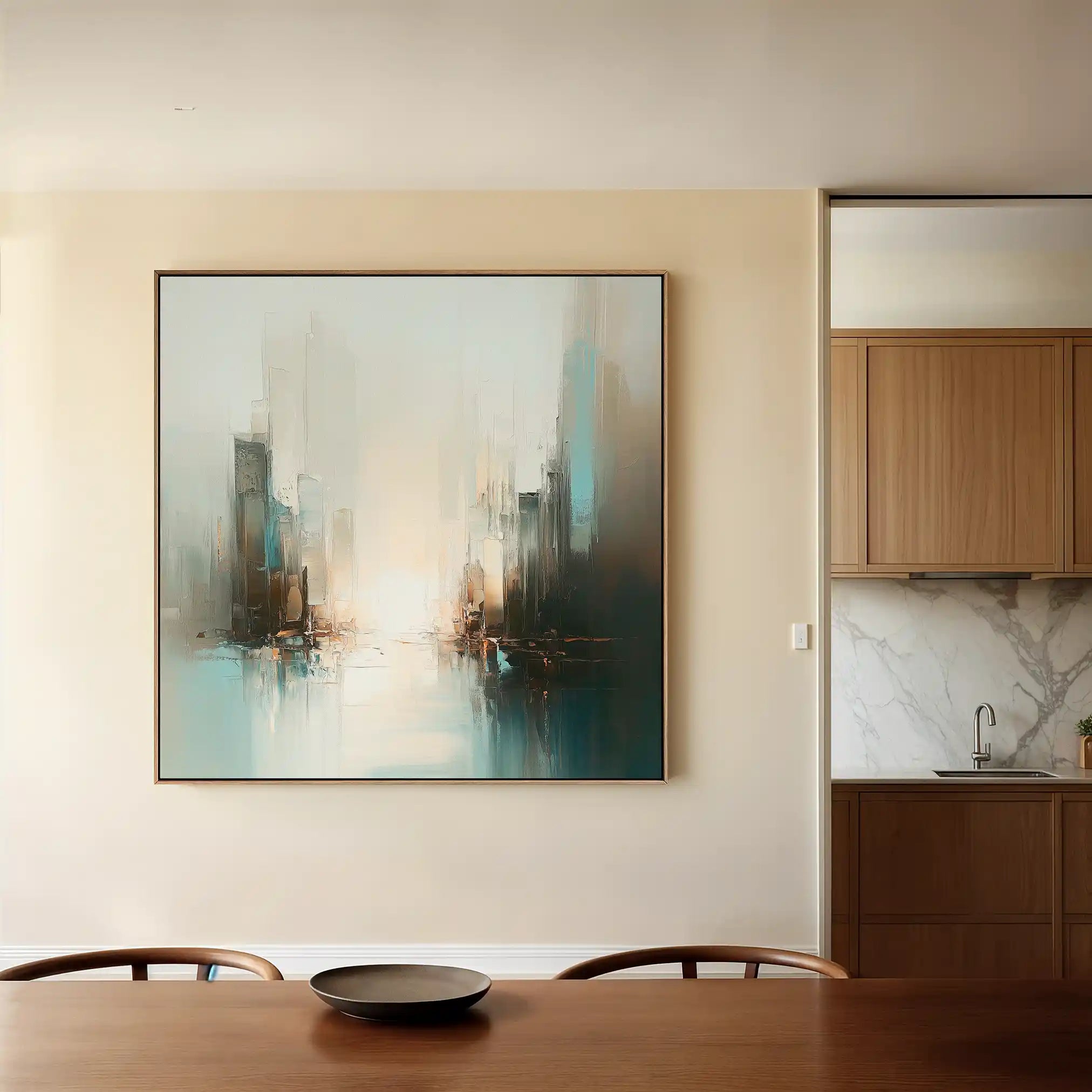 Abstract 825 Canvas Art 60 x 60 cm / Black