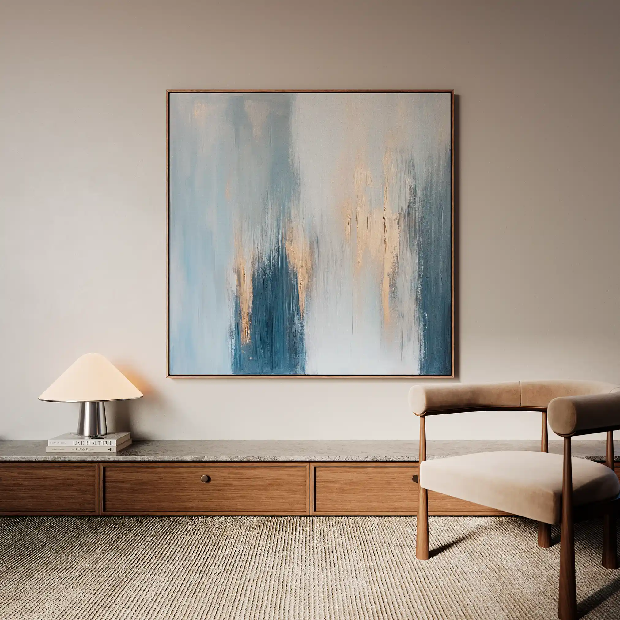 Abstract 827 Canvas Art 60 x 60 cm / Black