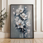 Floral 827 Canvas Art 60 x 40 cm / Black