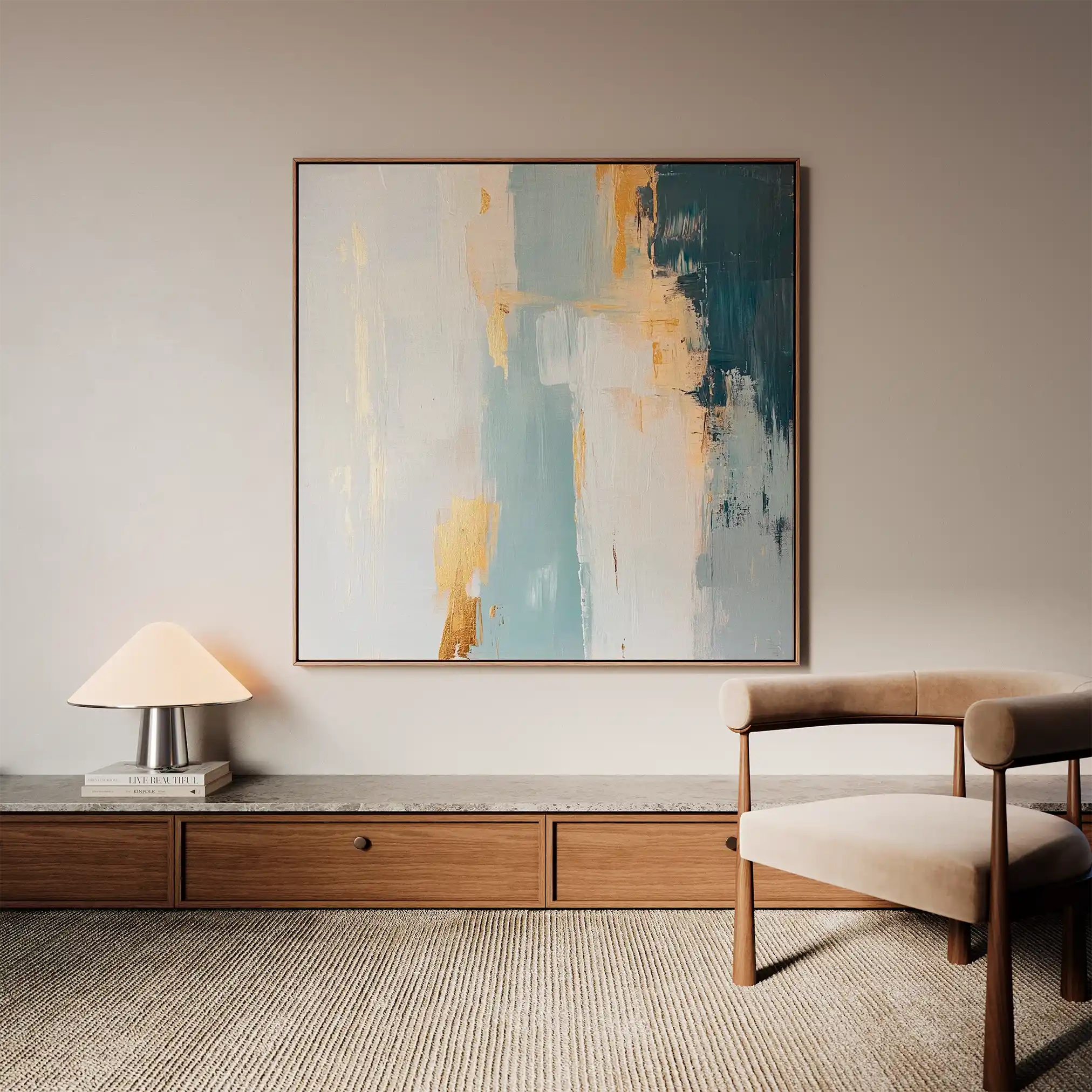 Abstract 828 Canvas Art 60 x 60 cm / Black