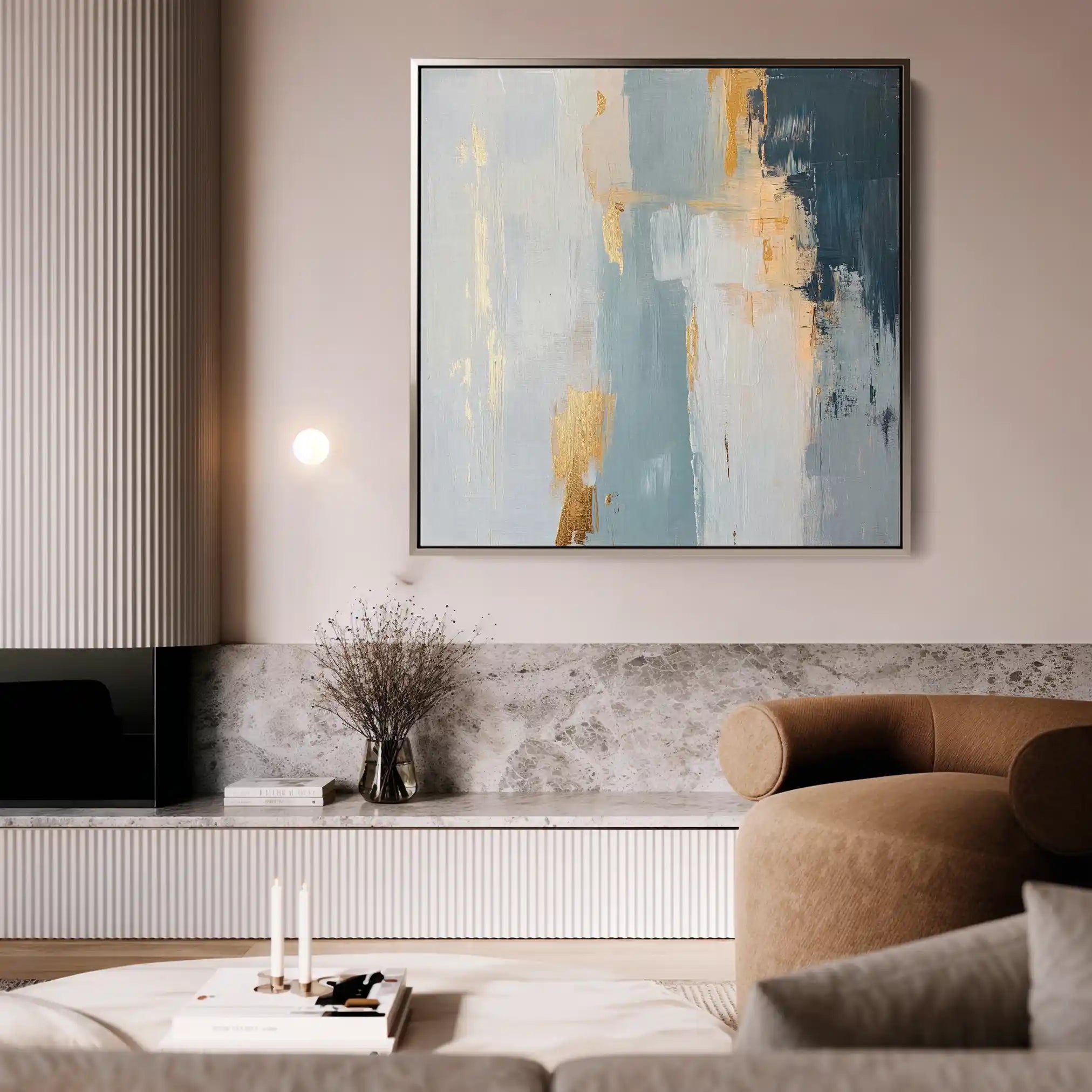 Abstract 828 Canvas Art 60 x 60 cm / Black