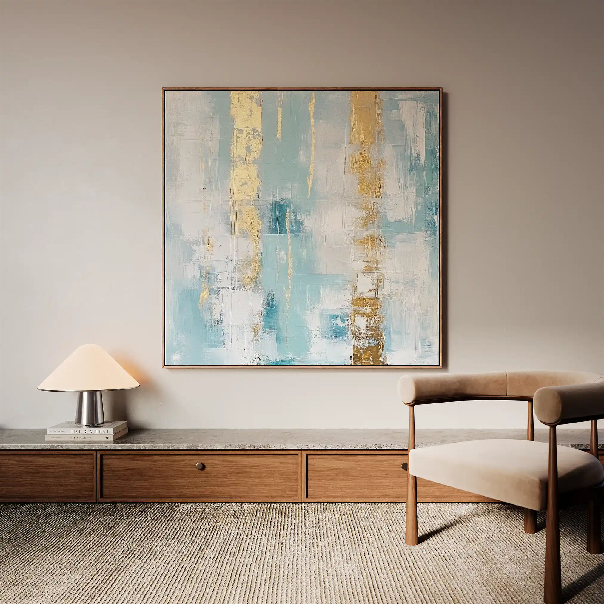 Abstract 829 Canvas Art 60 x 60 cm / Black