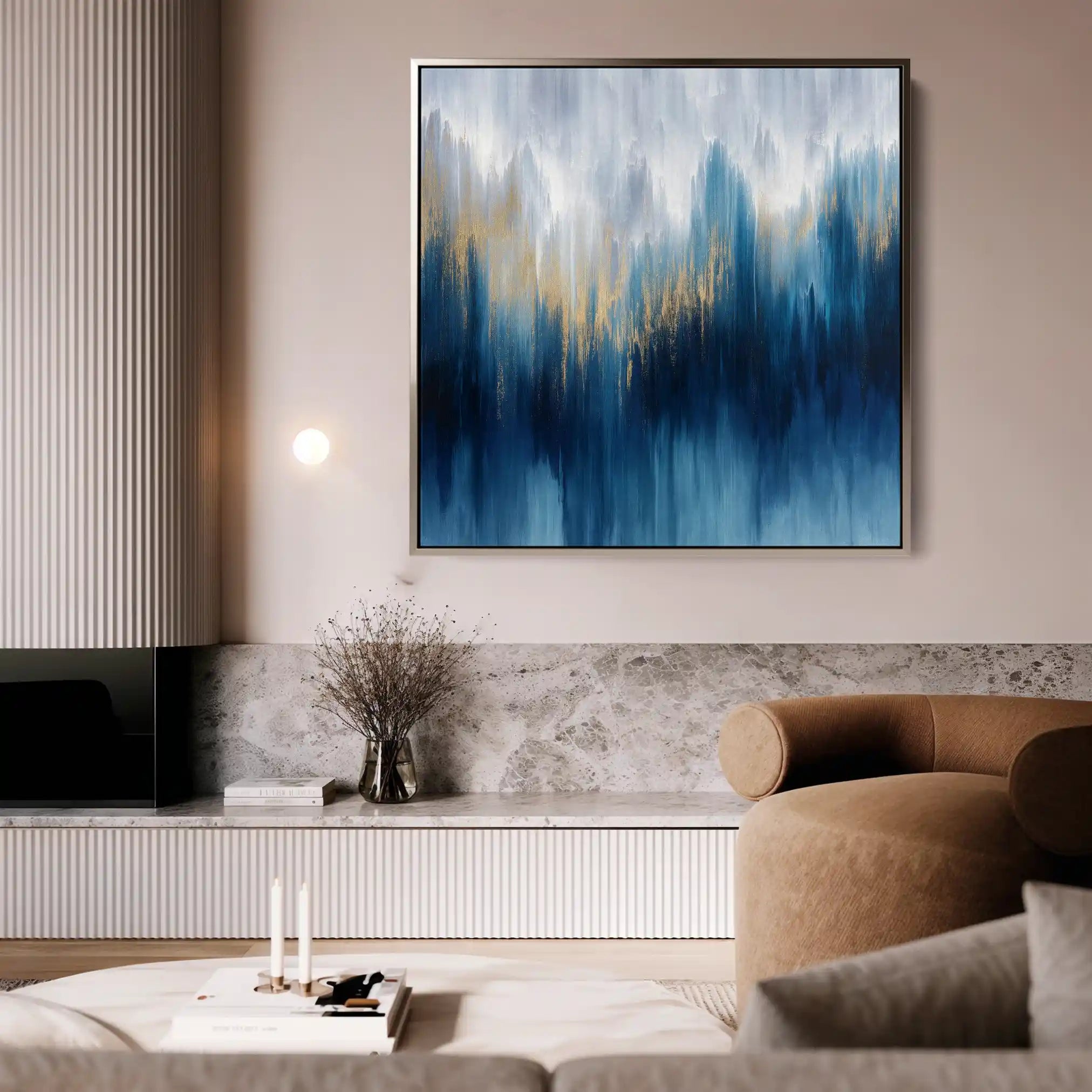 Abstract 830 Canvas Art 60 x 60 cm / Black