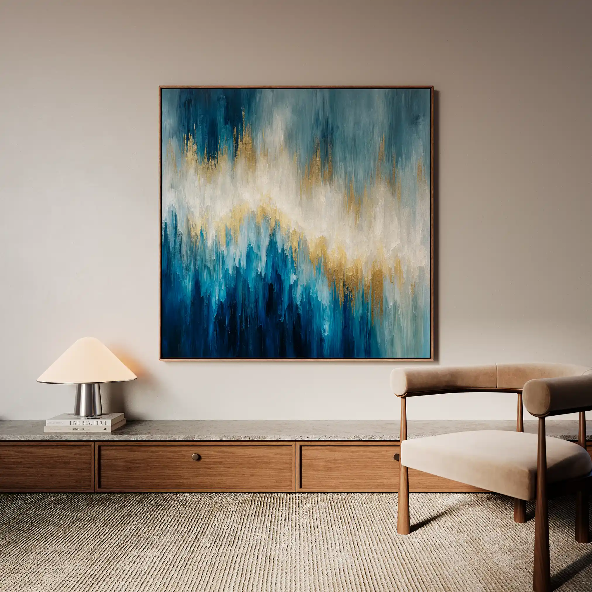 Abstract 831 Canvas Art 60 x 60 cm / Black