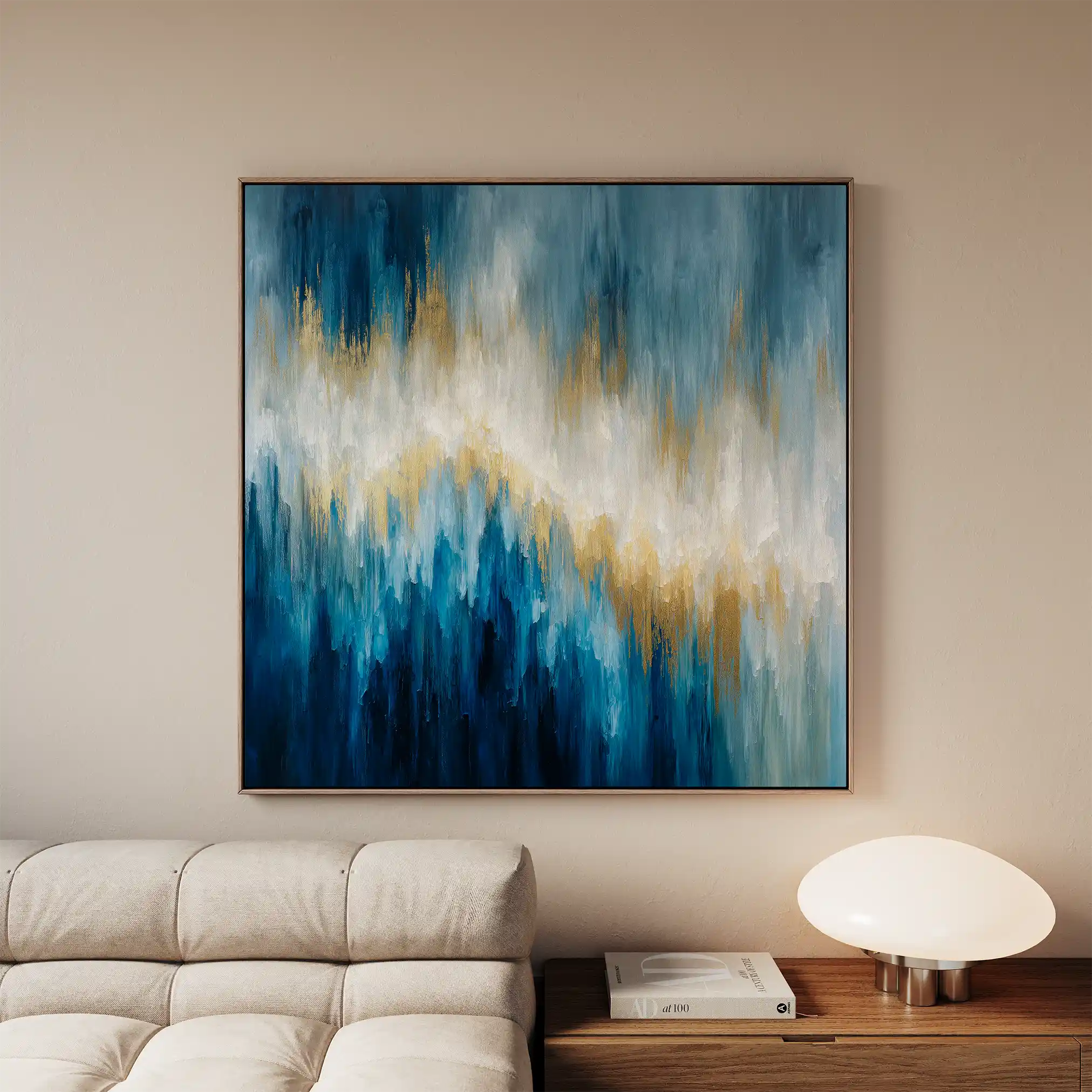 Abstract 831 Canvas Art 60 x 60 cm / Black
