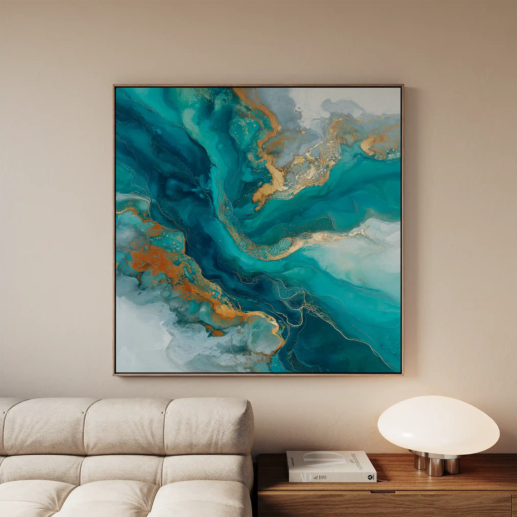 Abstract 832 Canvas Art 60 x 60 cm / Black