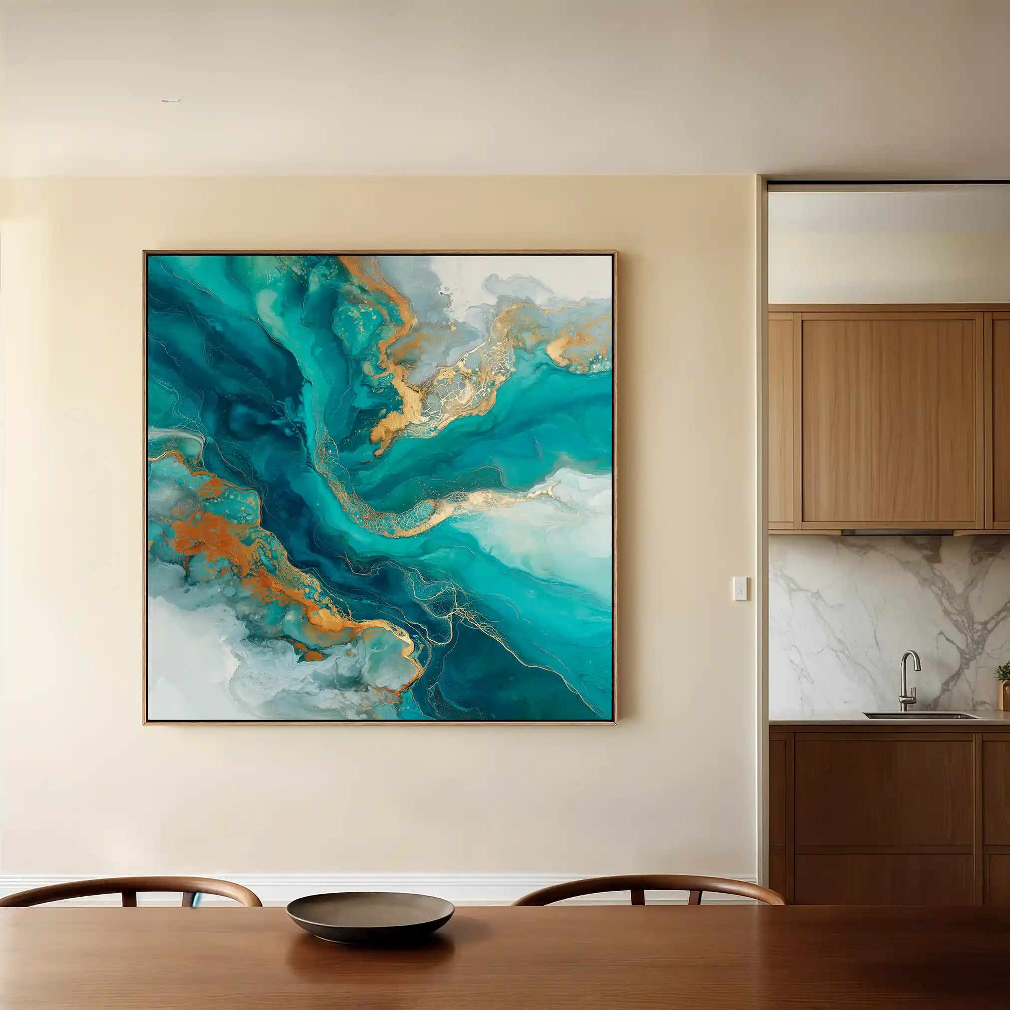 Abstract 832 Canvas Art 60 x 60 cm / Black