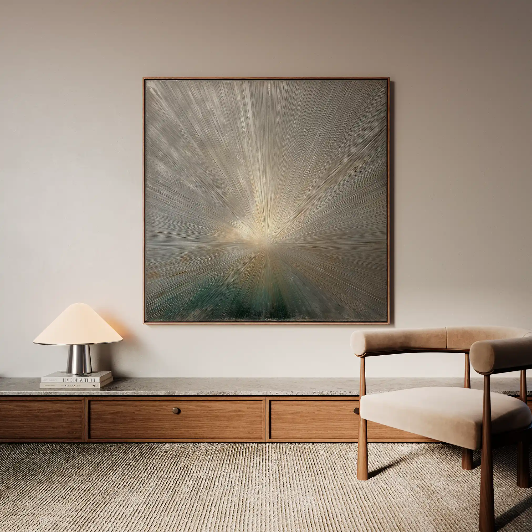Abstract 834 Canvas Art 60 x 60 cm / Black